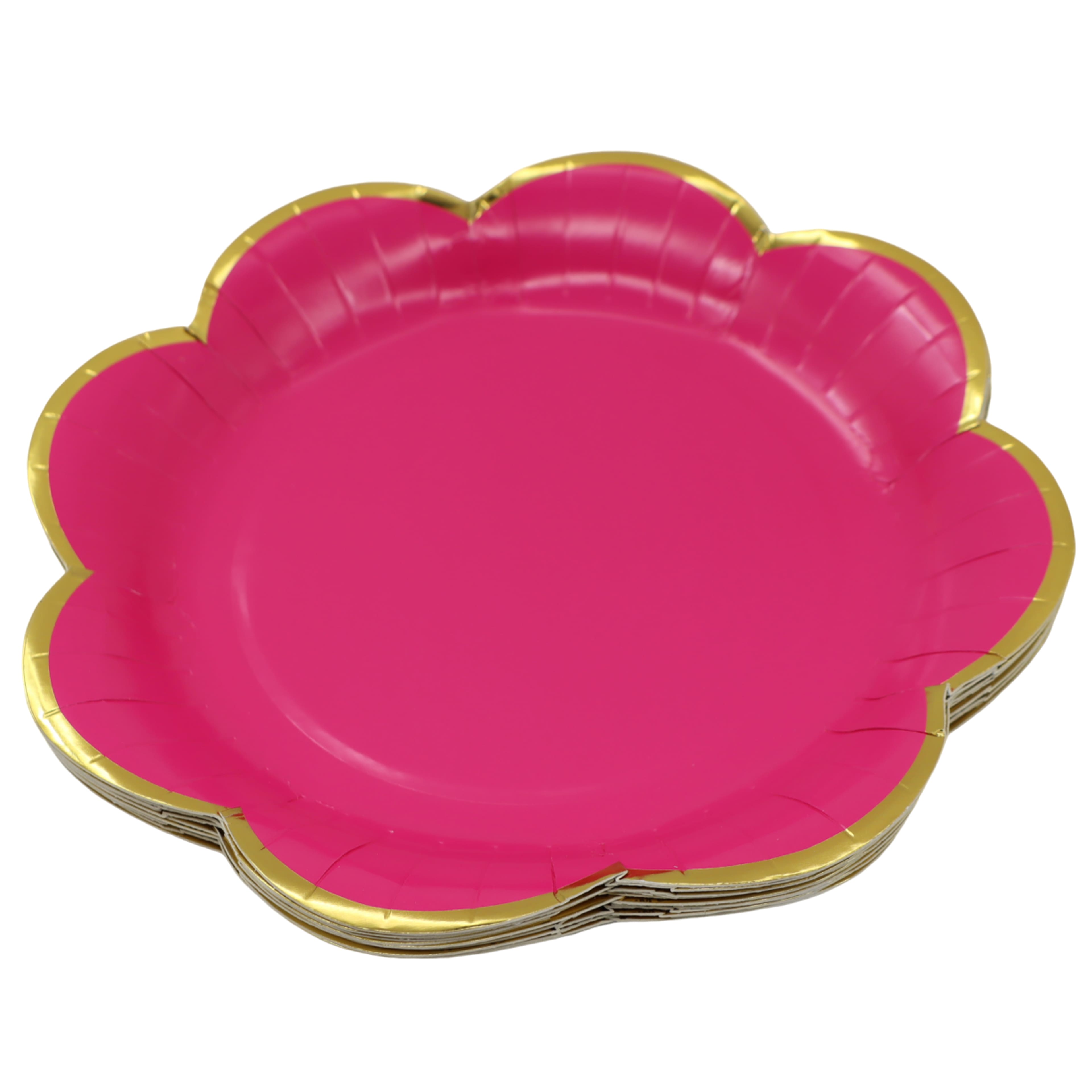 8.5&#x22; Hot Pink Paper Flower Plate by Ashland&#xAE;
