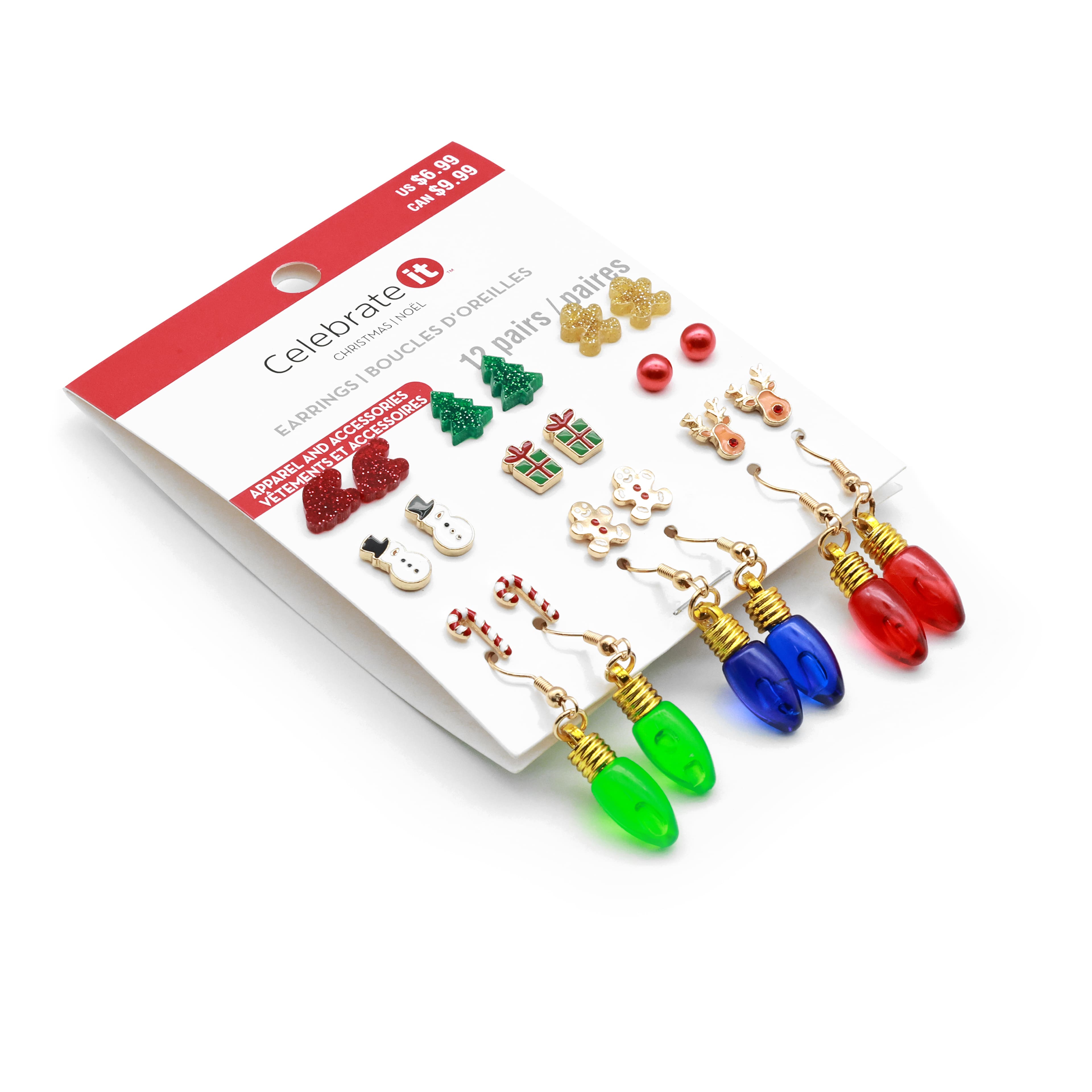 Christmas Bulbs Earring Set by Celebrate It&#x2122;