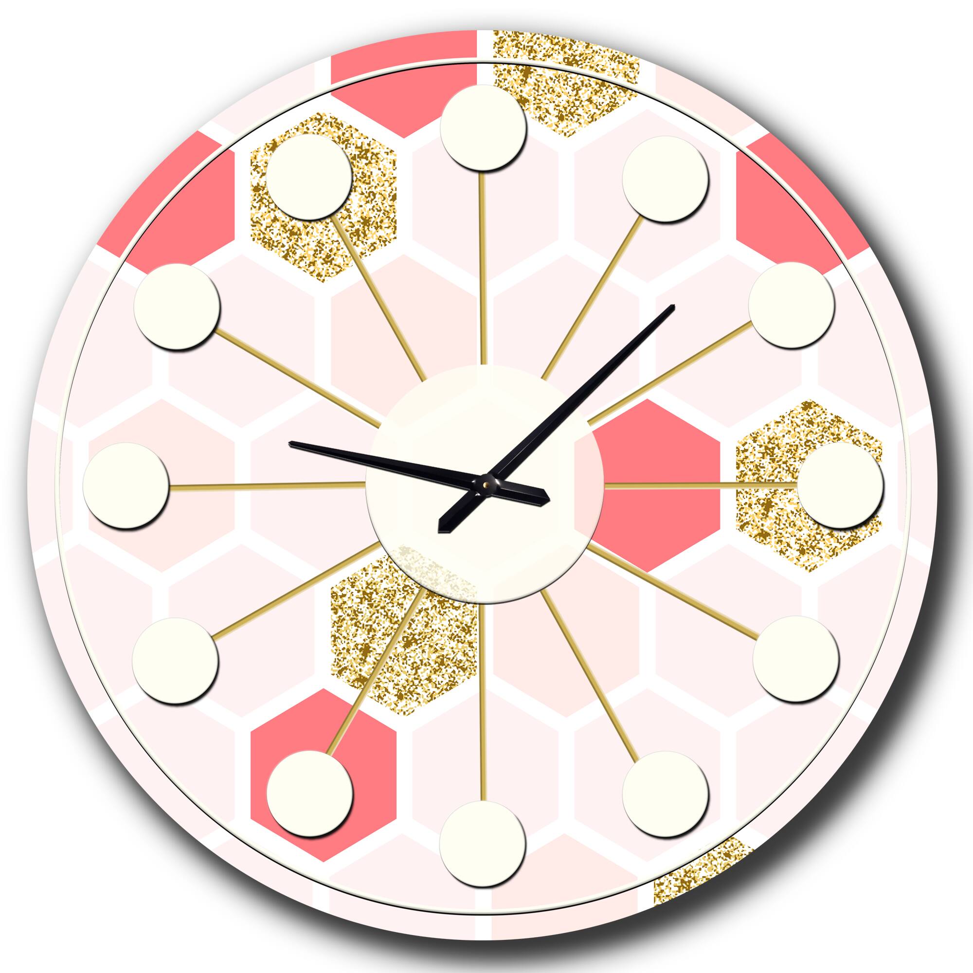 Designart &#x27;Gold Chic Design I Mid-Century Modern Wall Clock