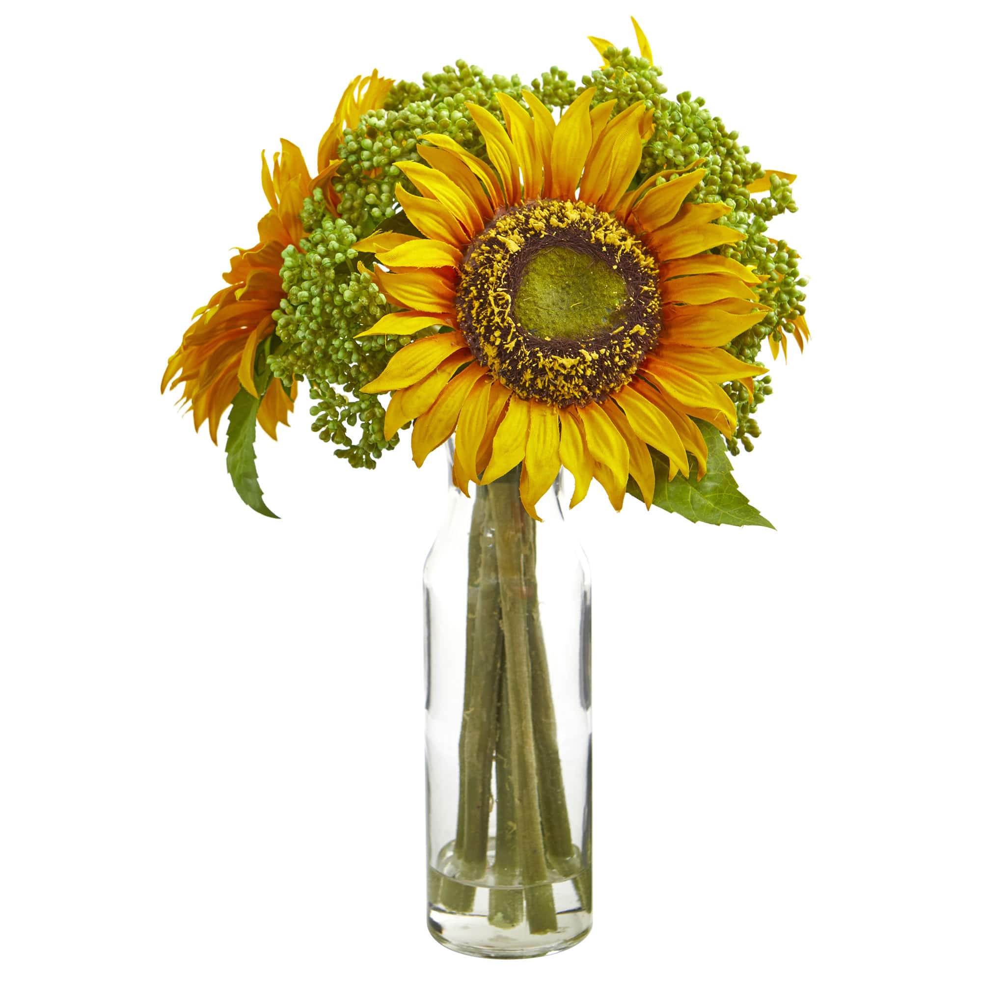 12" Sunflower Arrangement in Vase
