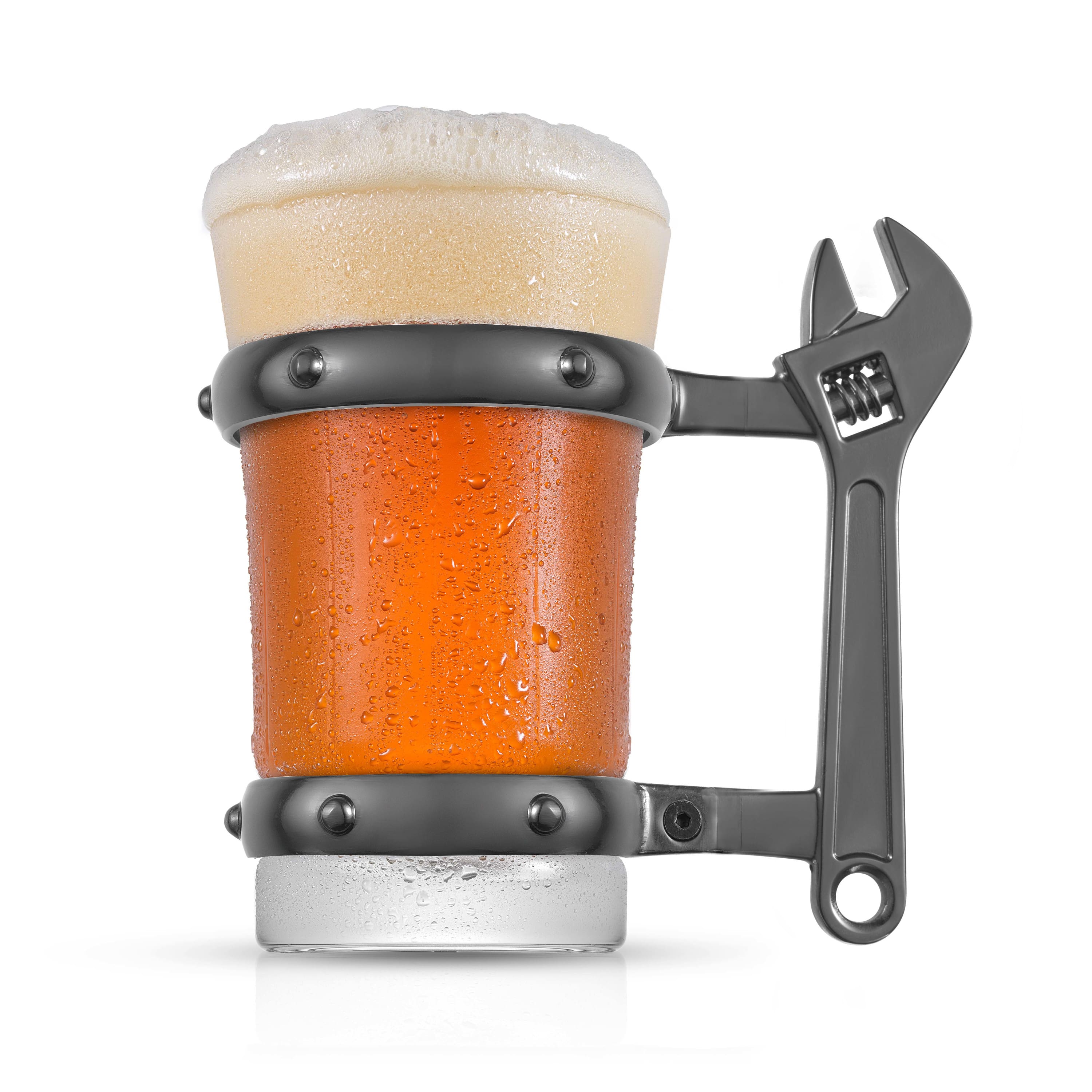 JoyJolt® Tools Collection 17oz. Adjustable Wrench Handle Single Beer Mug