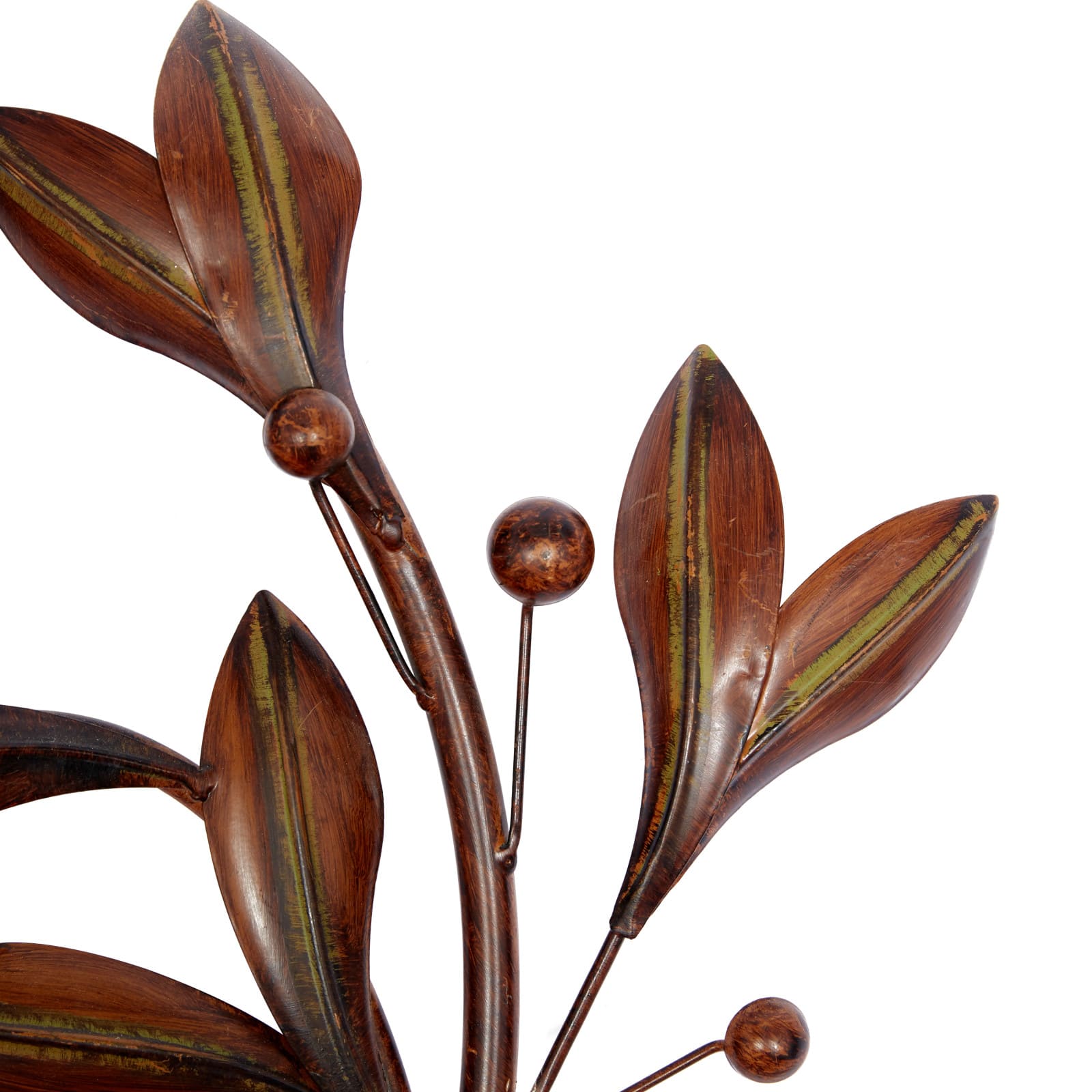 Brown Metal Traditional Floral Wall Accent, 2ct.