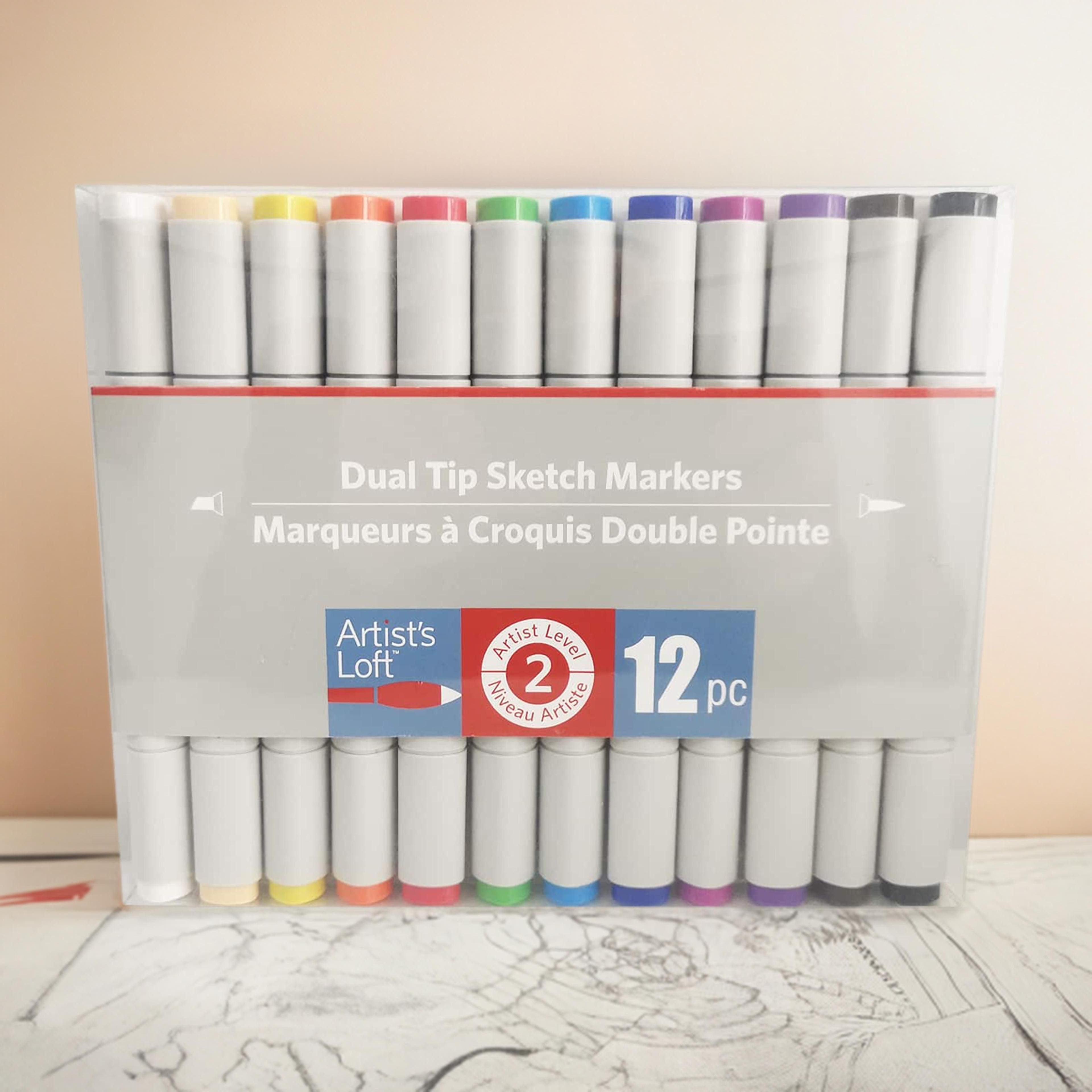 12 Colour Dual Tip Sketch Markers by Artist's Loft™