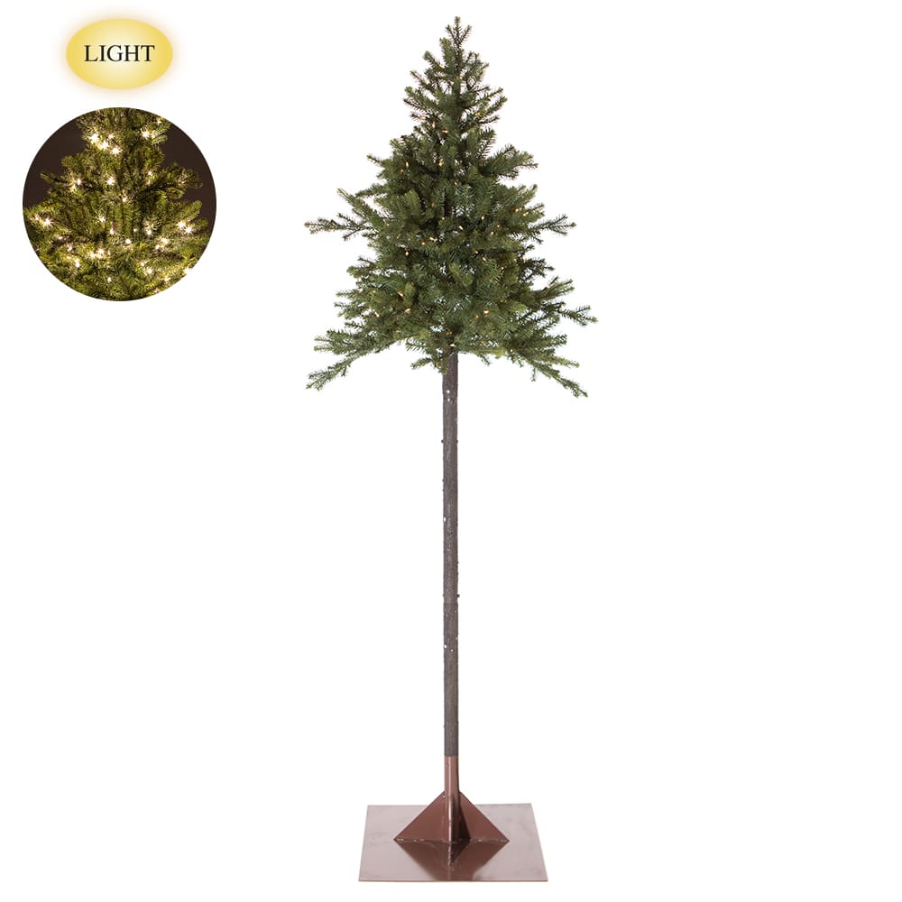 8ft. Pre‑Lit Green Mountain Fir Artificial Christmas Tree, Clear Lights