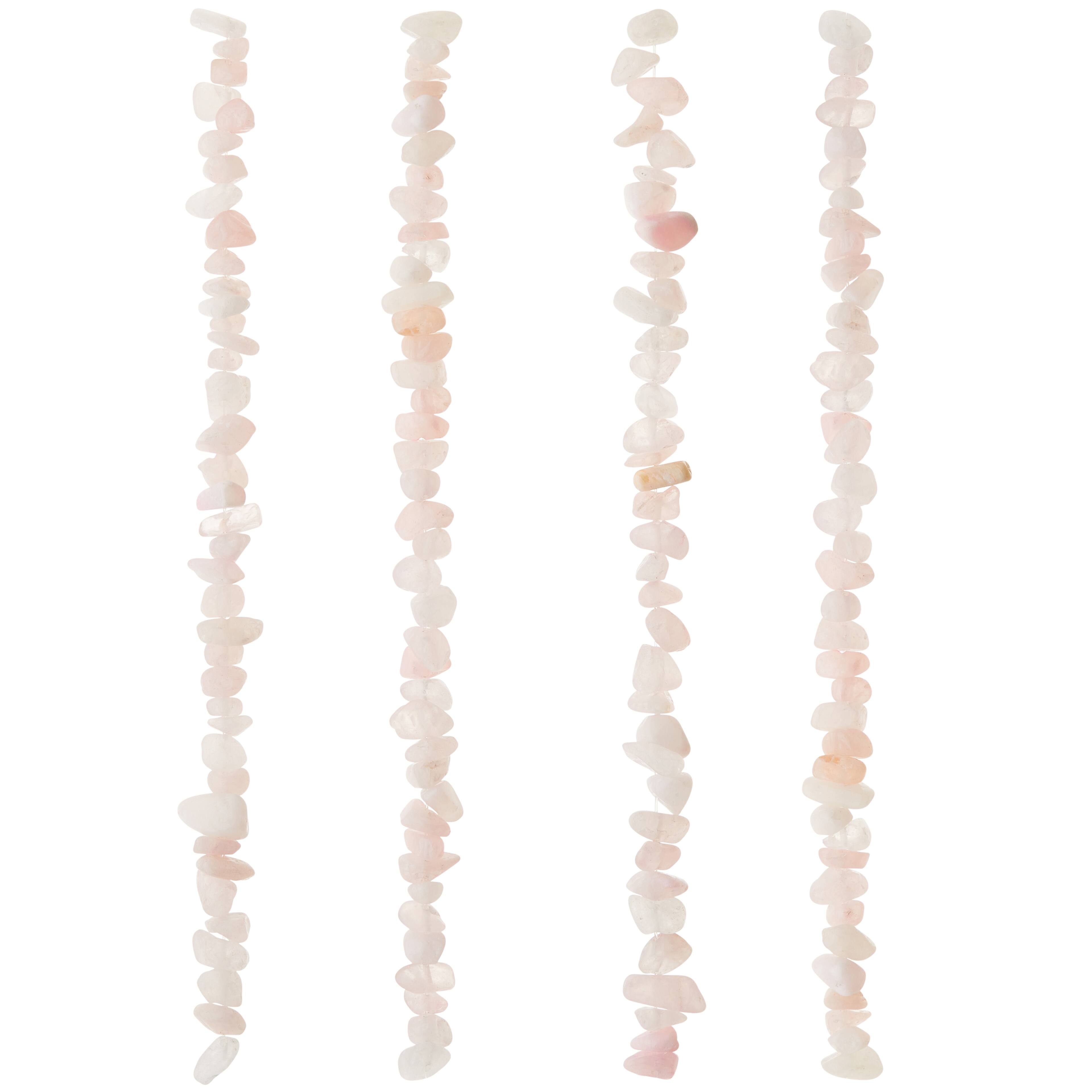 12 Pack: Rose Quartz Chip Beads by Bead Landing™