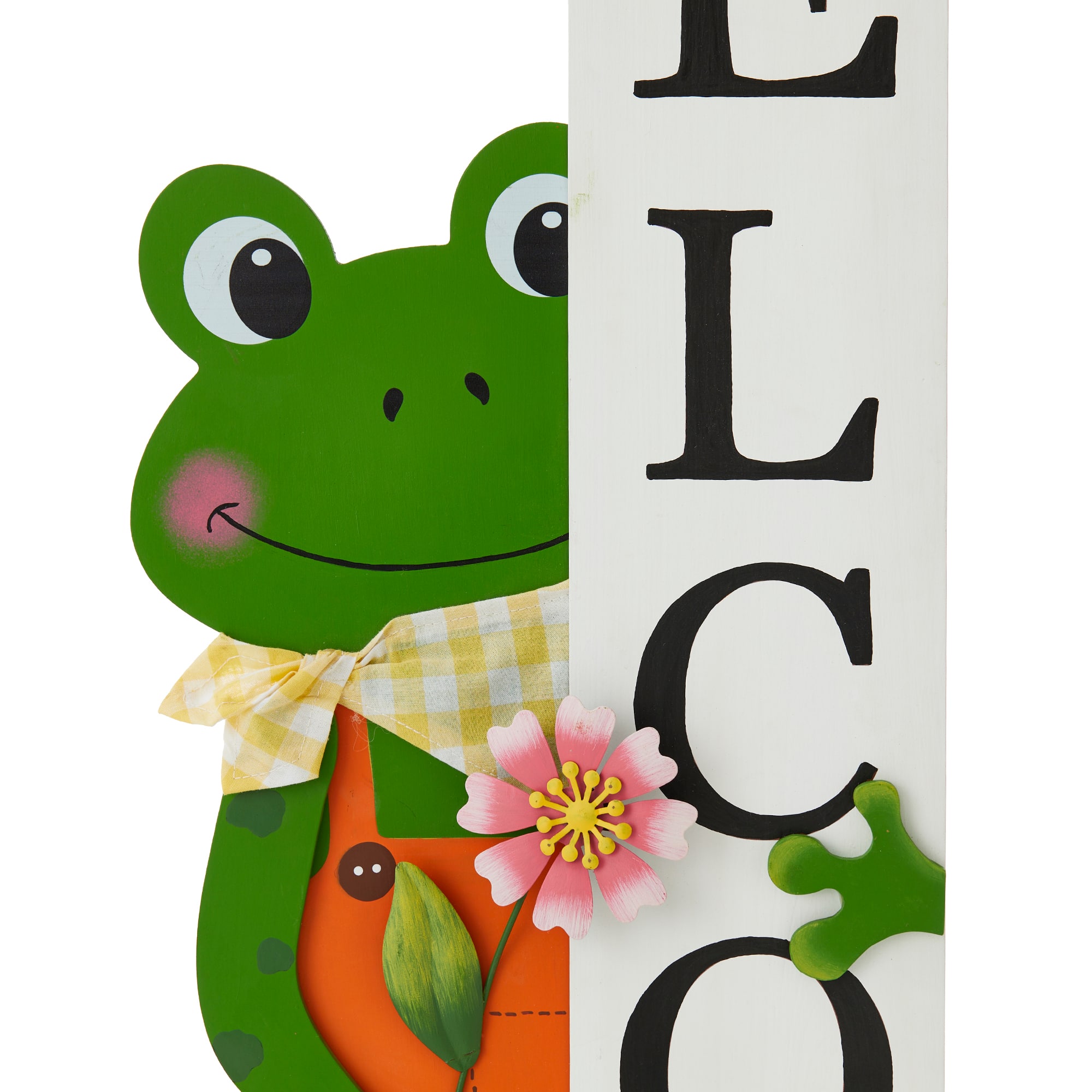 Glitzhome&#xAE; 36&#x22; Wooden Frog WELCOME Porch D&#xE9;cor