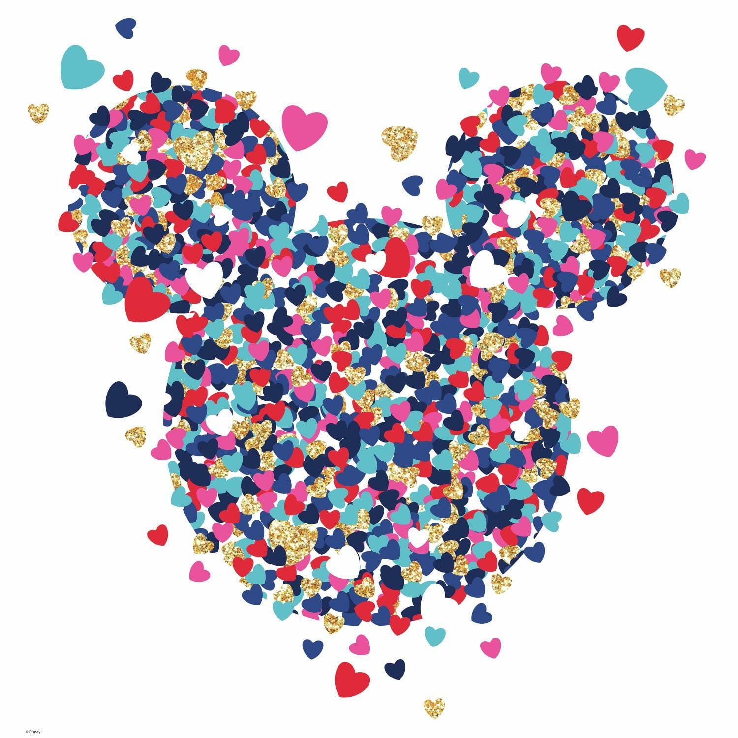 RoomMates Disney Minnie Mouse Heart Confetti Peel & Stick Giant Wall Decals