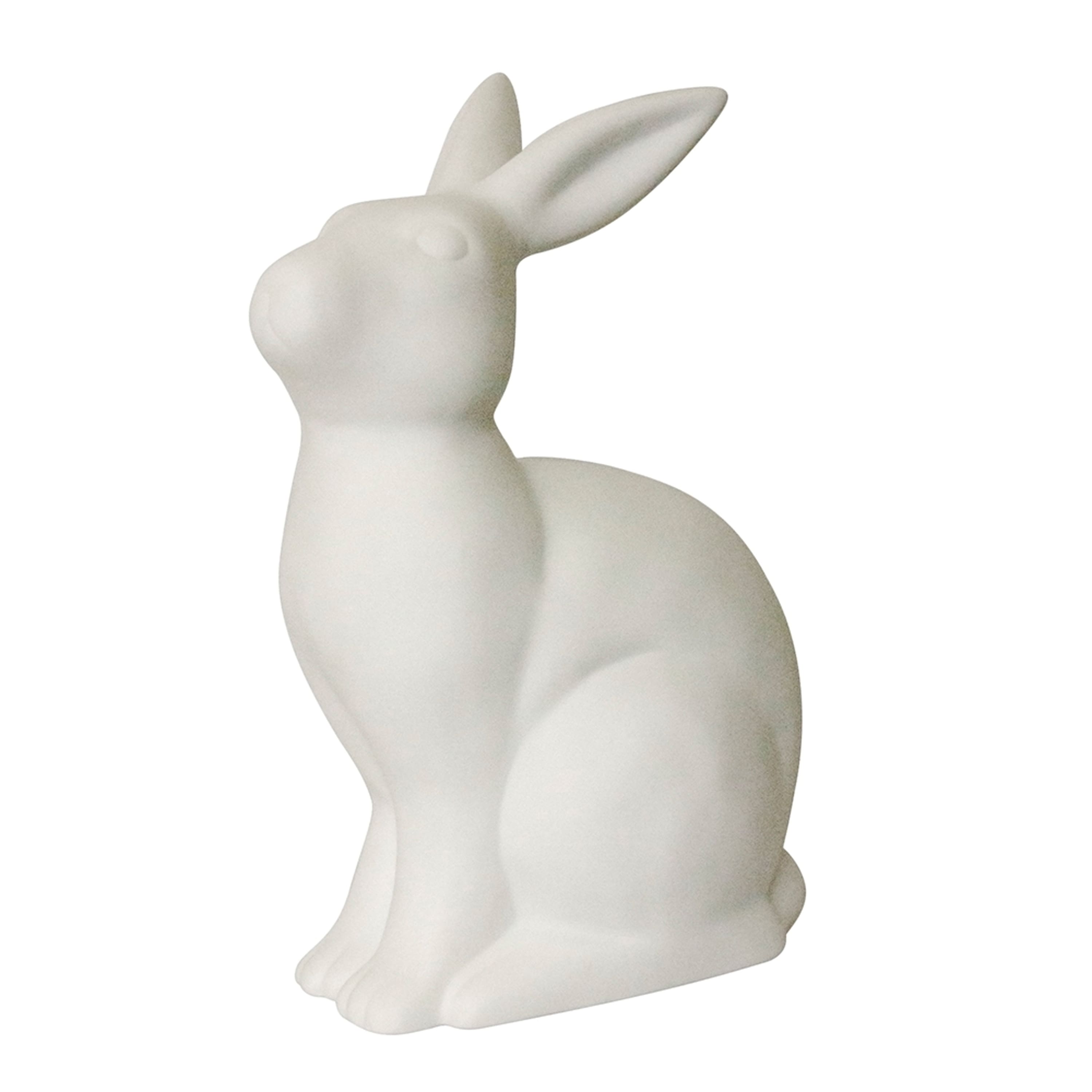 Simple Designs Porcelain Bunny Rabbit Shaped Animal Light Table Lamp