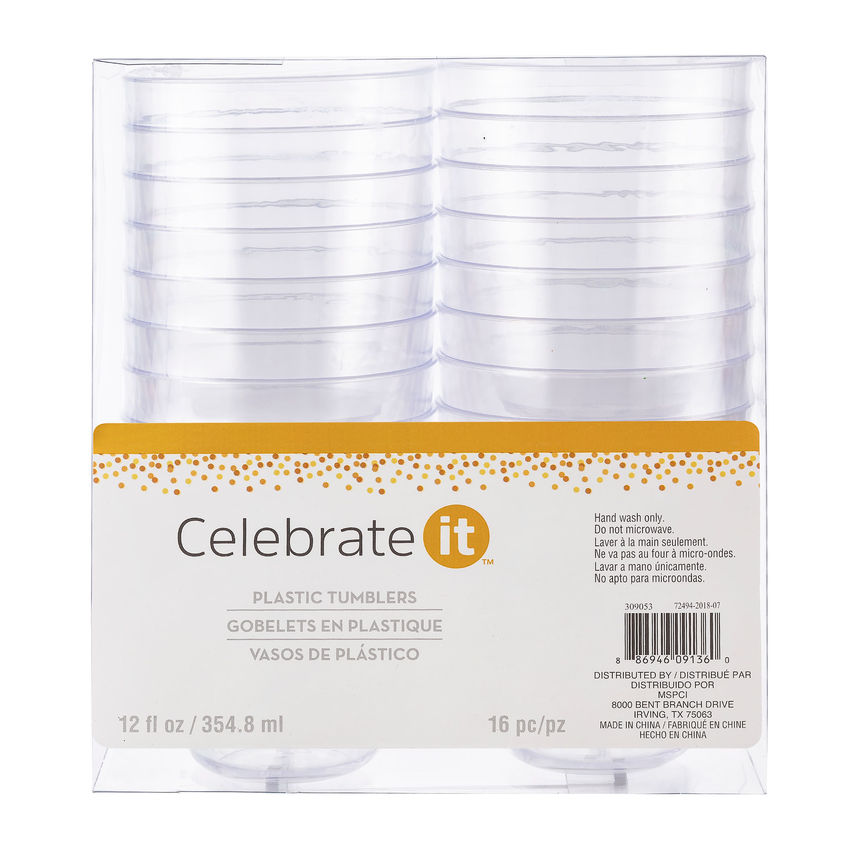 12 Packs: 16 ct. (192 total) 12oz. Plastic Cups by Celebrate It™ Entertaining