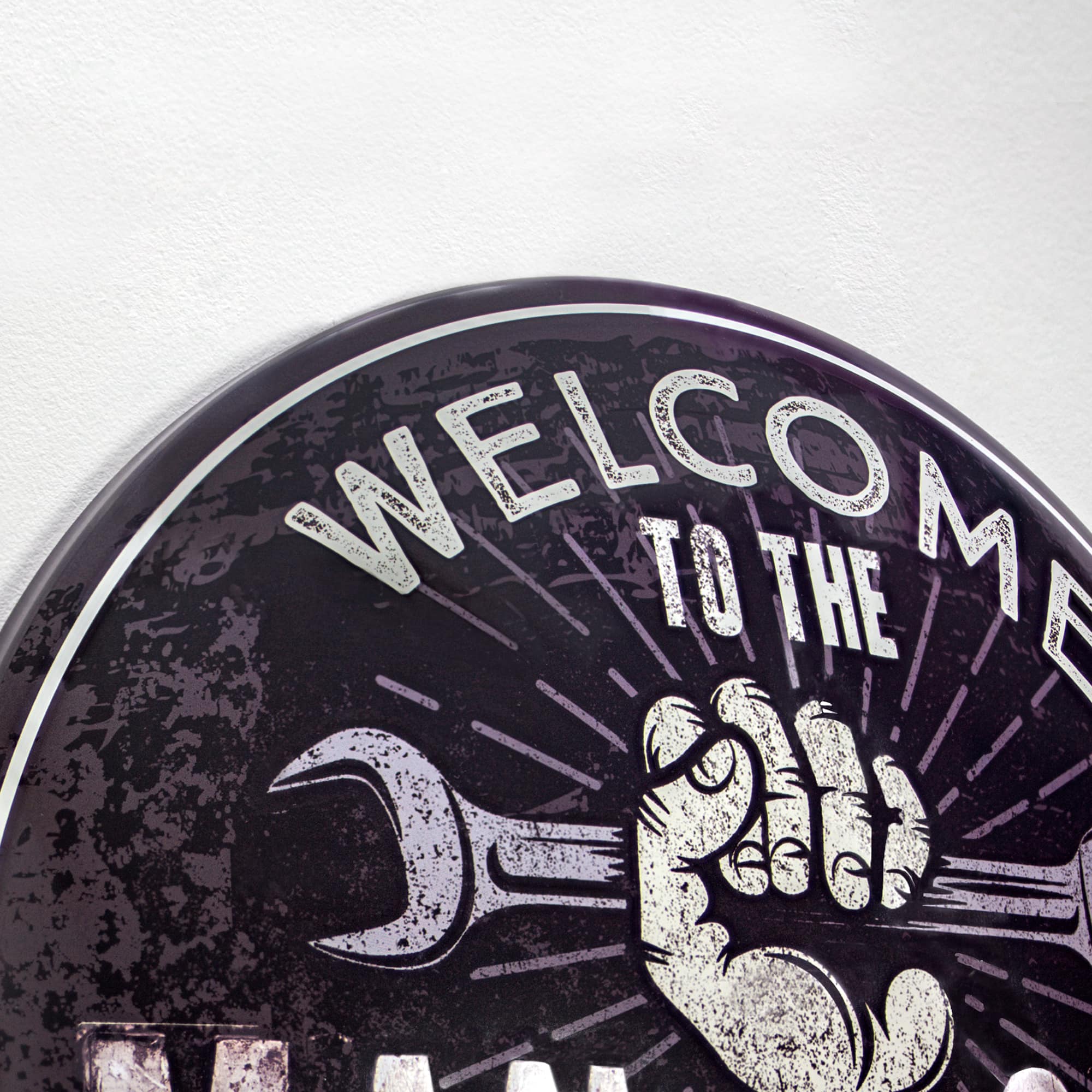 American Art Décor™ 15" Man Cave Dome Metal Sign