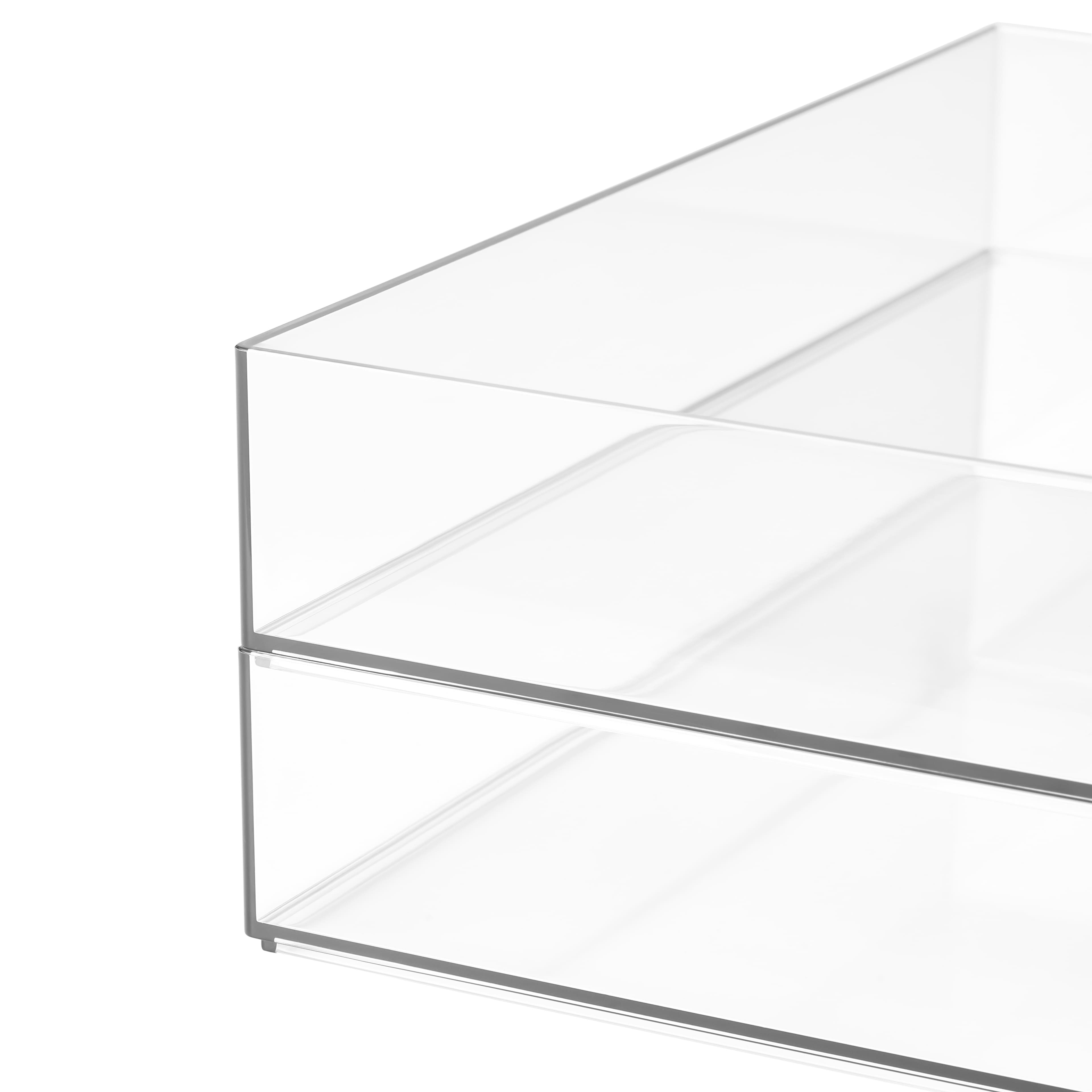 8 Pack: 12&#x22; x 12&#x22; Clear Stackable Storage Tray by Simply Tidy&#x2122;