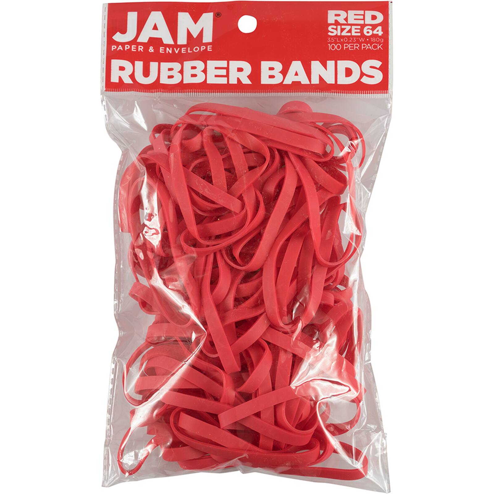 JAM Paper Size 64 Rubber Bands, 100ct.