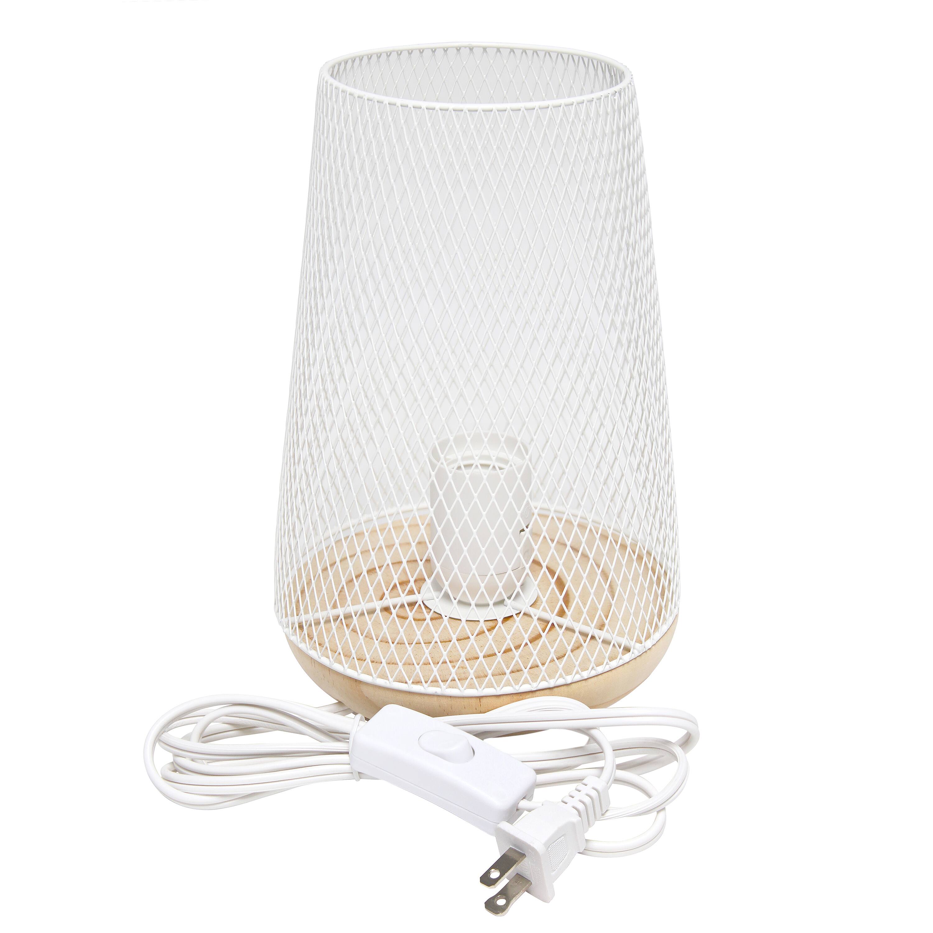 Simple Designs 9&#x22; Wired Mesh Uplight Table Lamp