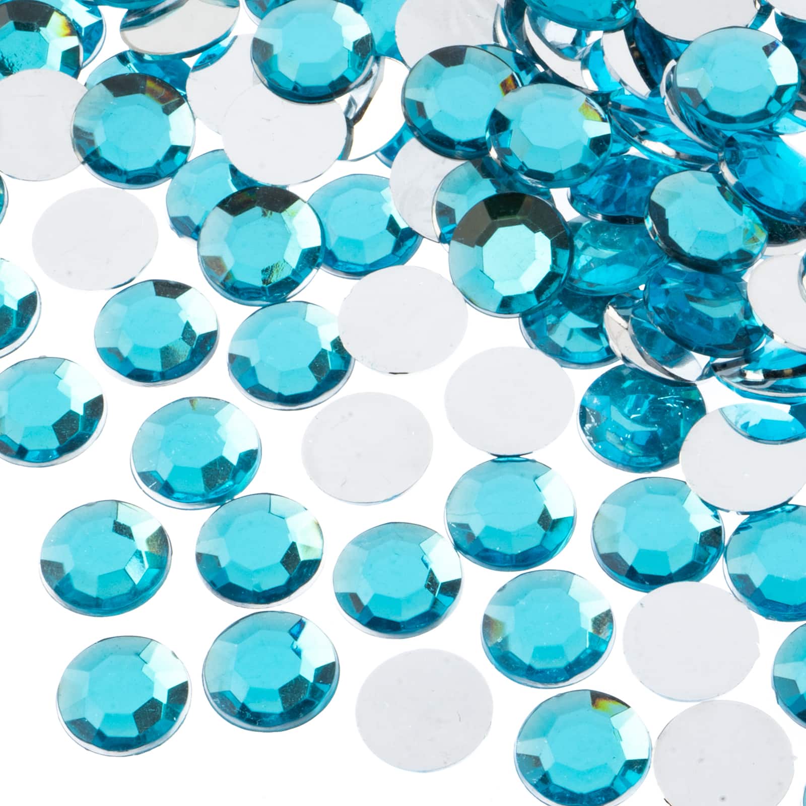 John Bead 12mm Acrylic Round Flat Back Rhinestones, 400ct.