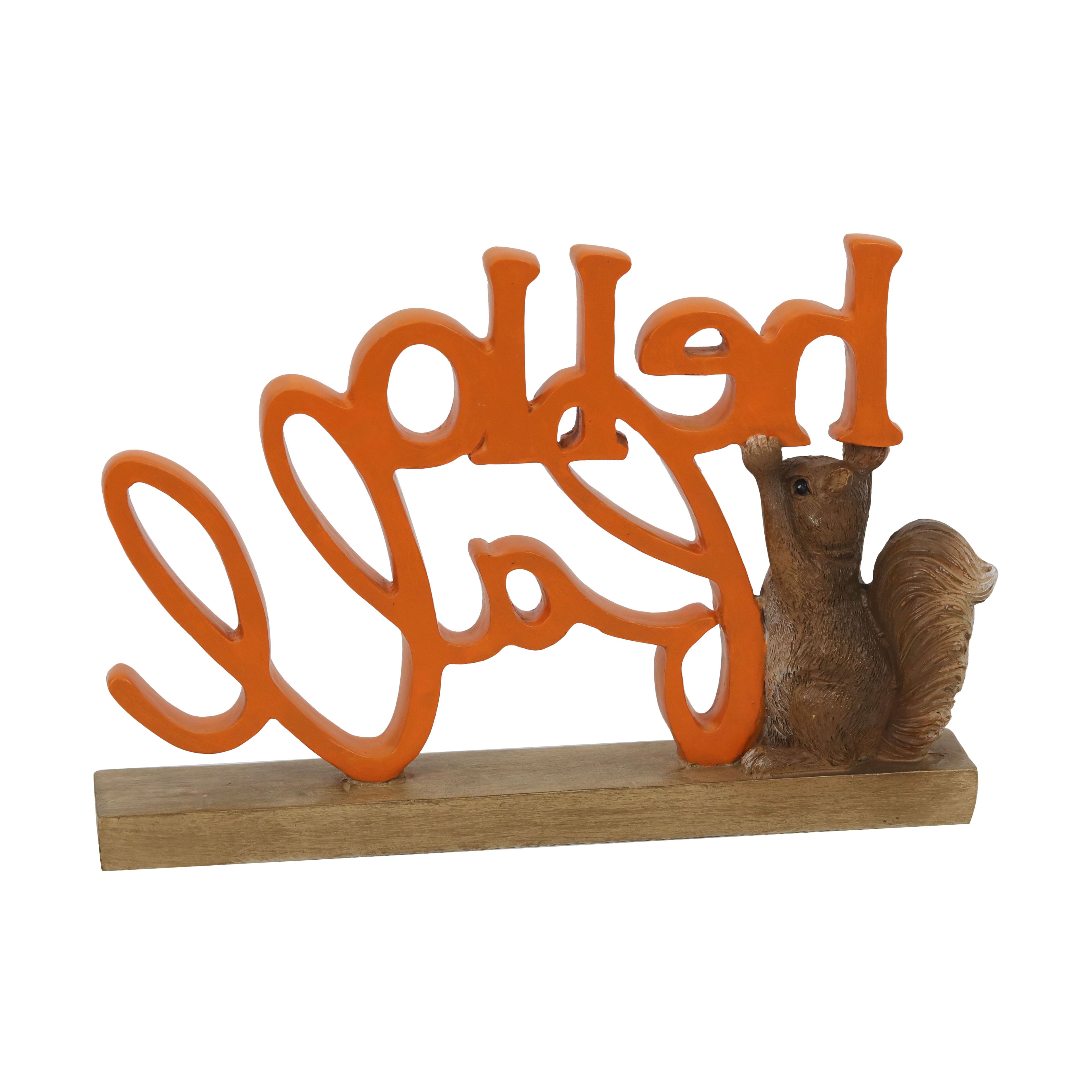 7.5&#x22; Hello Fall Squirrel Tabletop D&#xE9;cor by Ashland&#xAE;