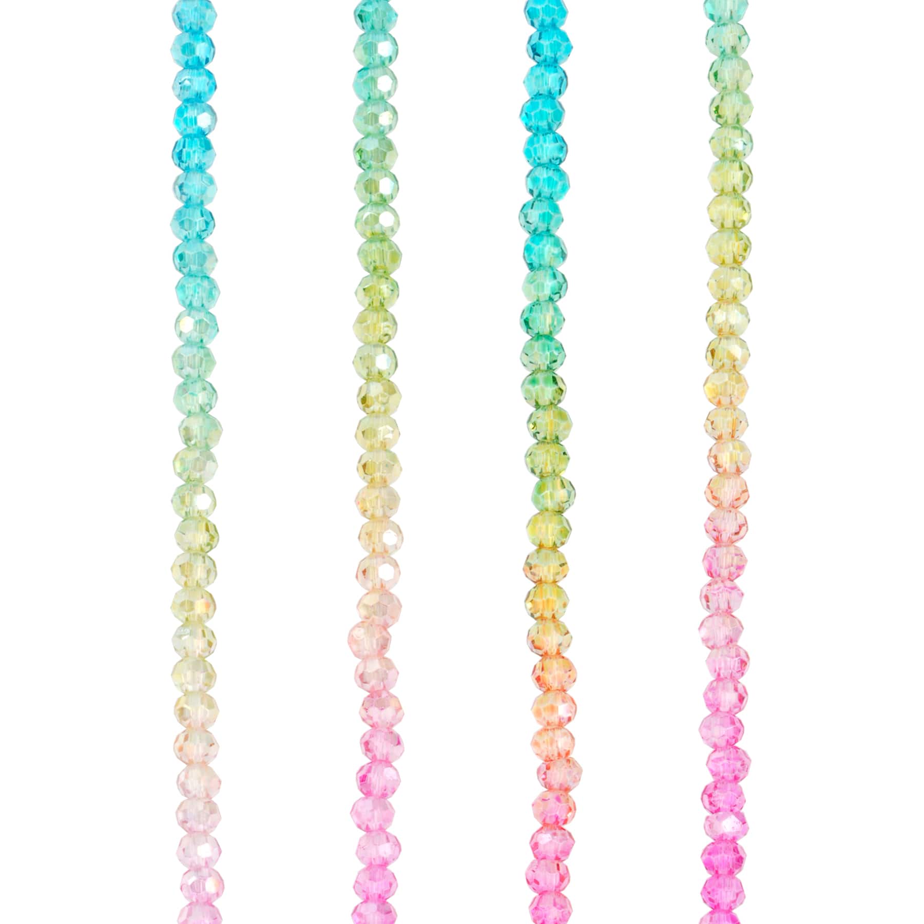 12 Pack: Rainbow Glass Faceted Round Beads, 3.5mm by Bead Landing™