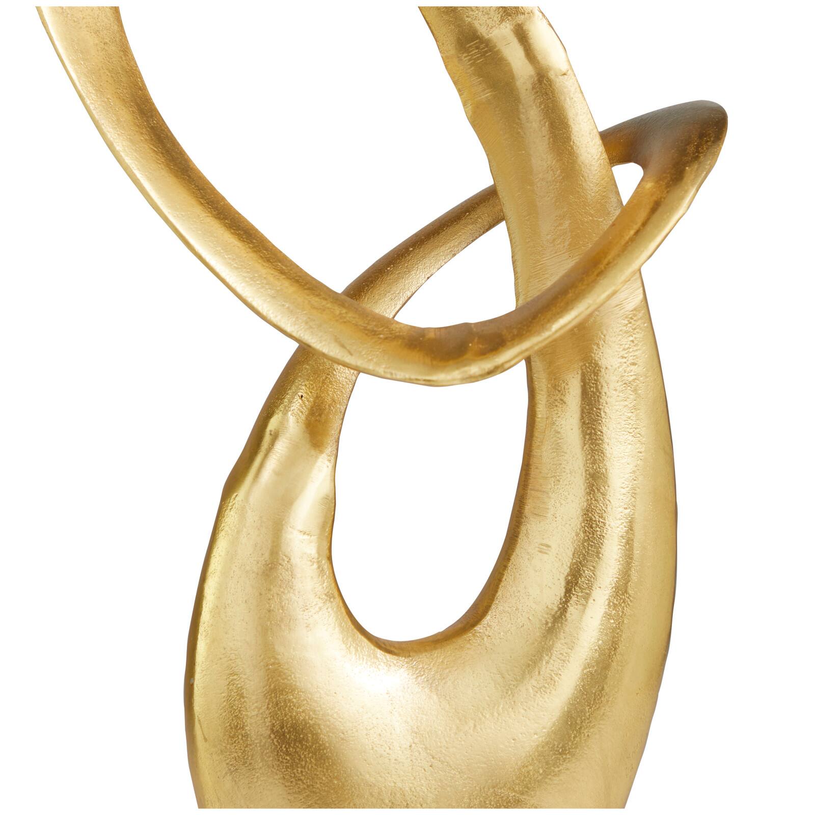 17" Gold Aluminum Abstract Sculpture