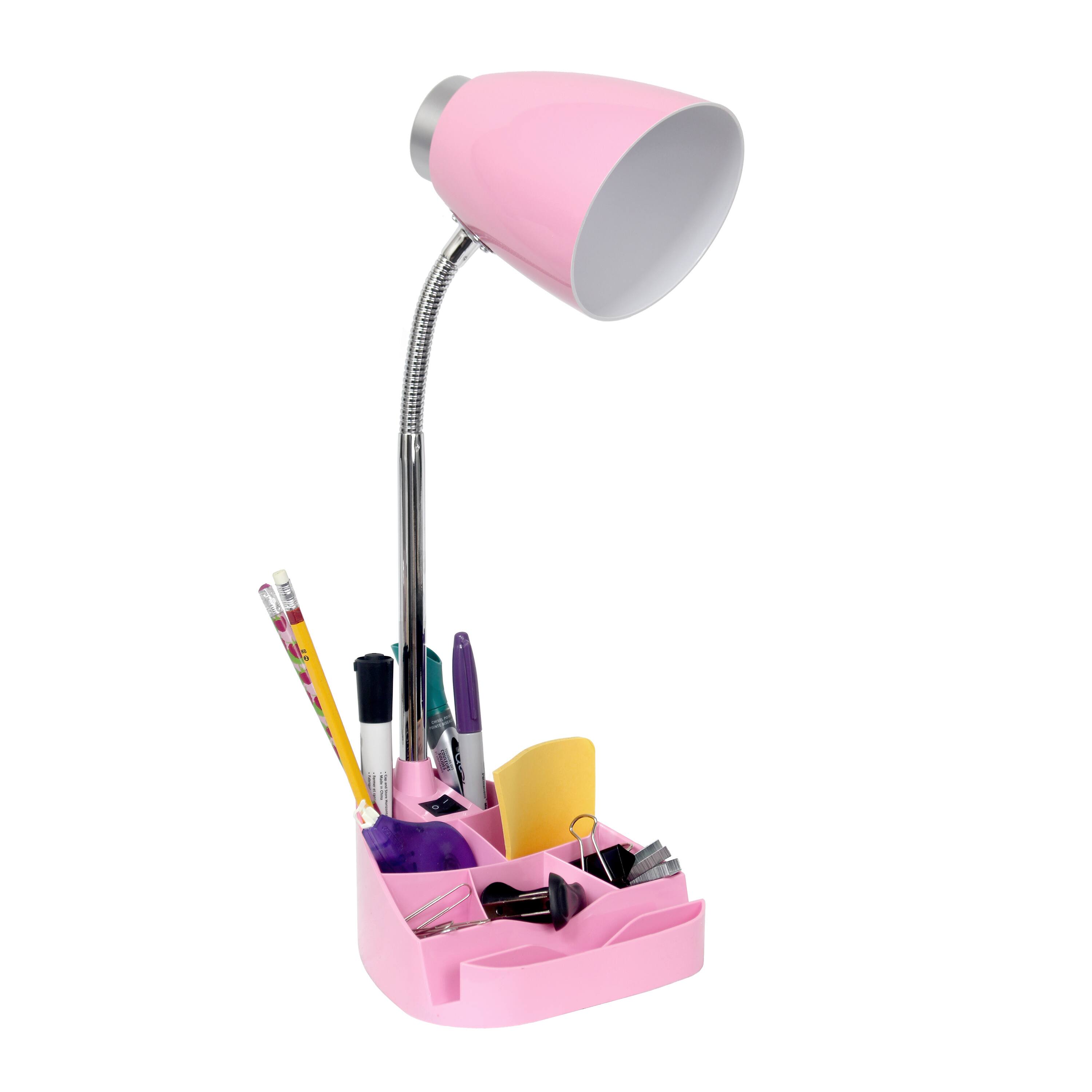 LimeLights 18.5&#x22; Gooseneck Organizer Desk Lamp with Tablet Stand