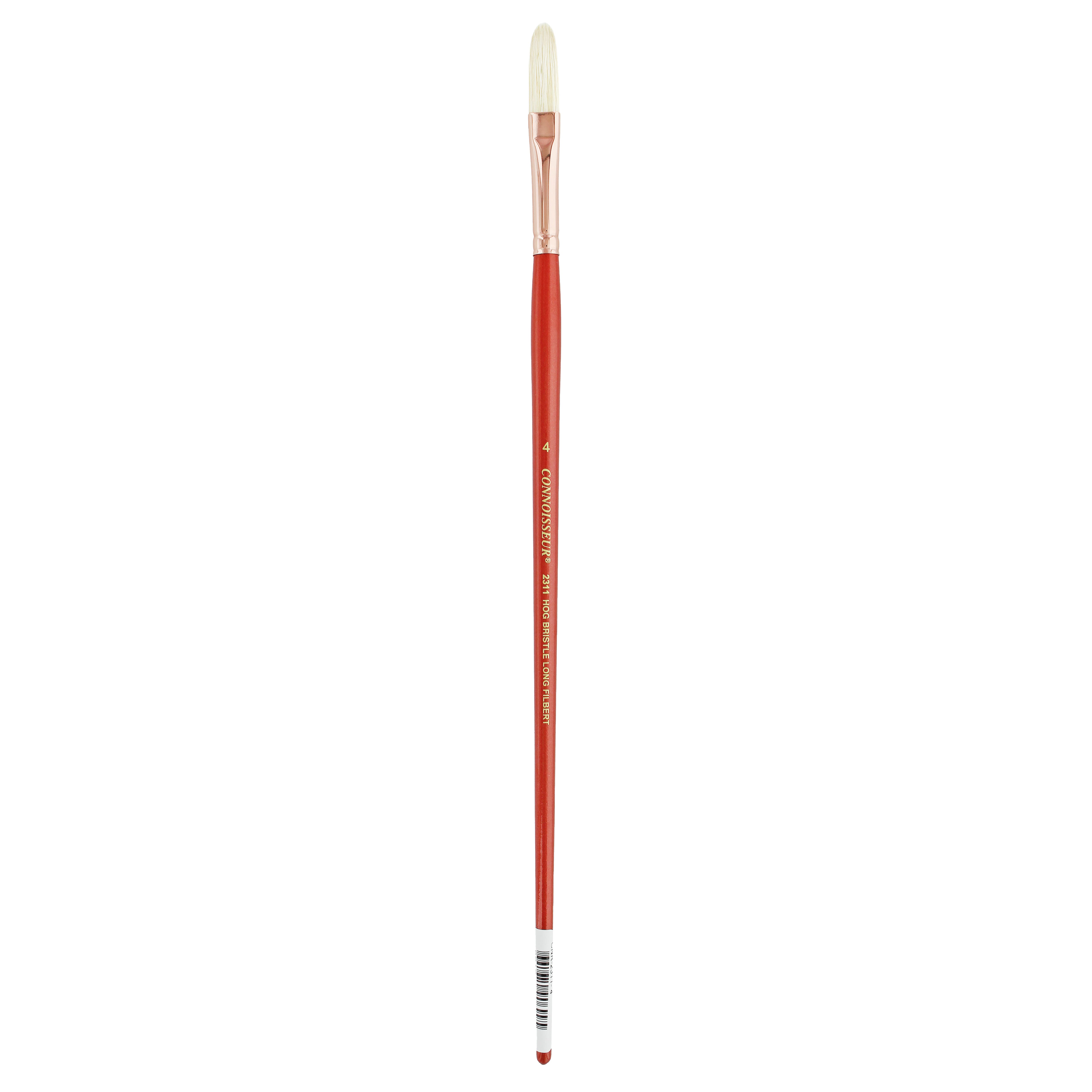 Connoisseur&#xAE; White Hog Bristle Long Handle Long Filbert Brush