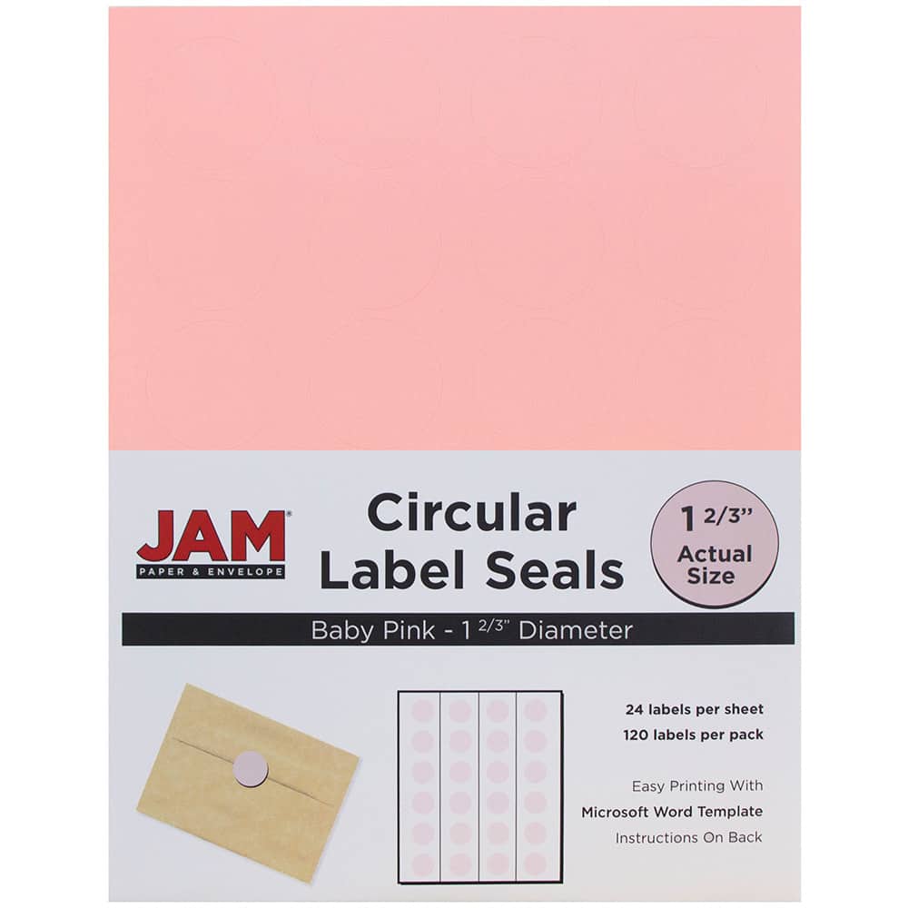 JAM Paper Circular Seal & Rectangular Mailing Address Label Combo Set