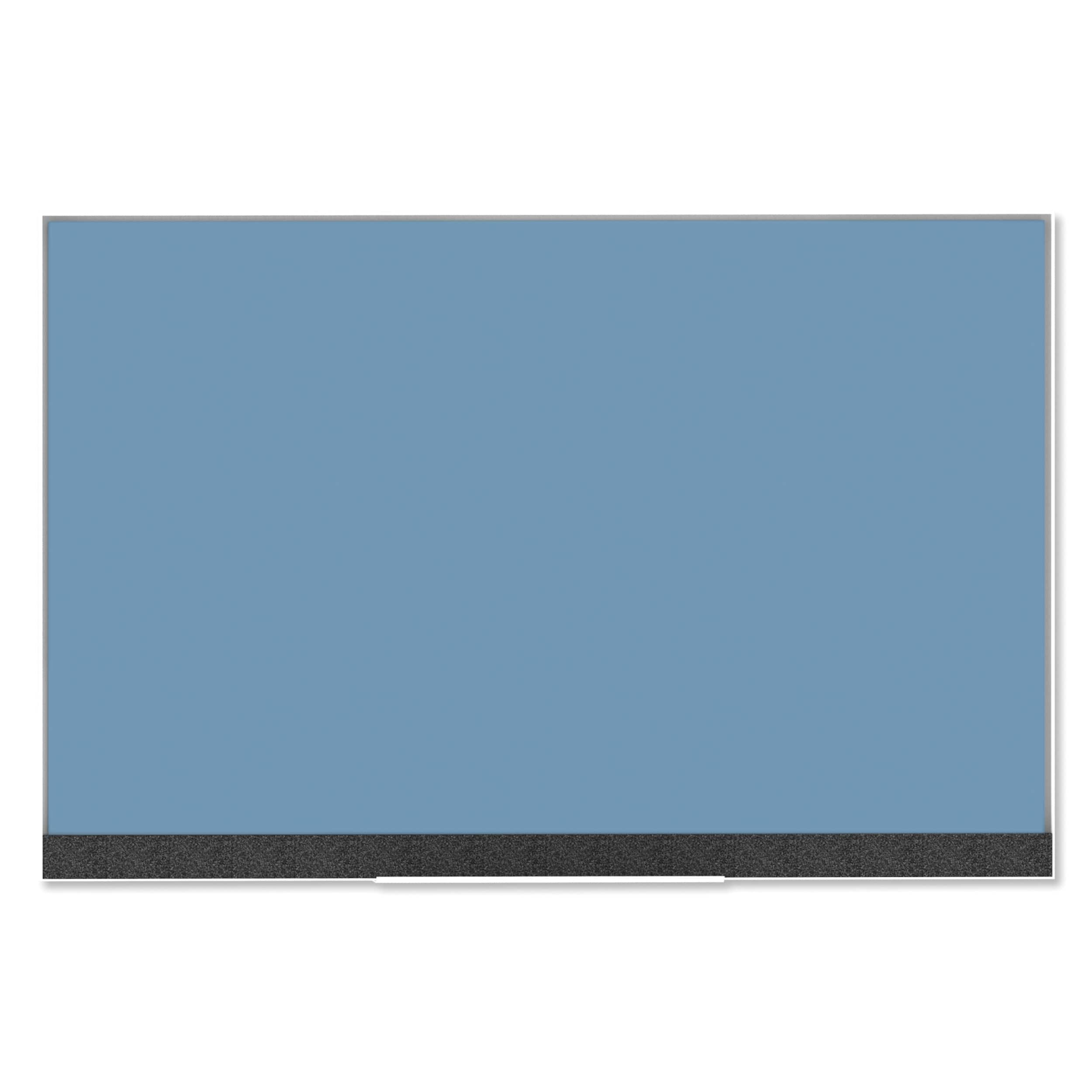 U Brands White Aluminum Framed Blue Magnetic Glass Dry-Erase Board, 36&#x22; x 24&#x22;