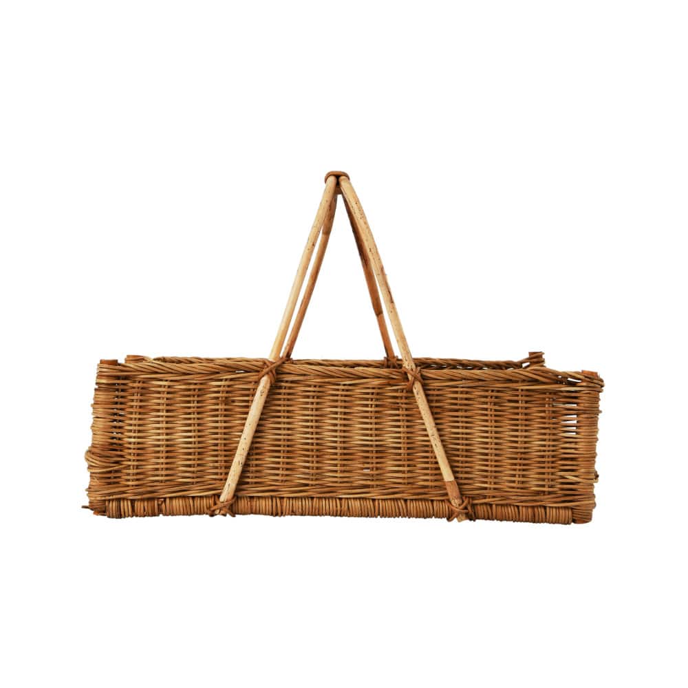 16&#x22; Natural Decorative Rattan Hanging Basket