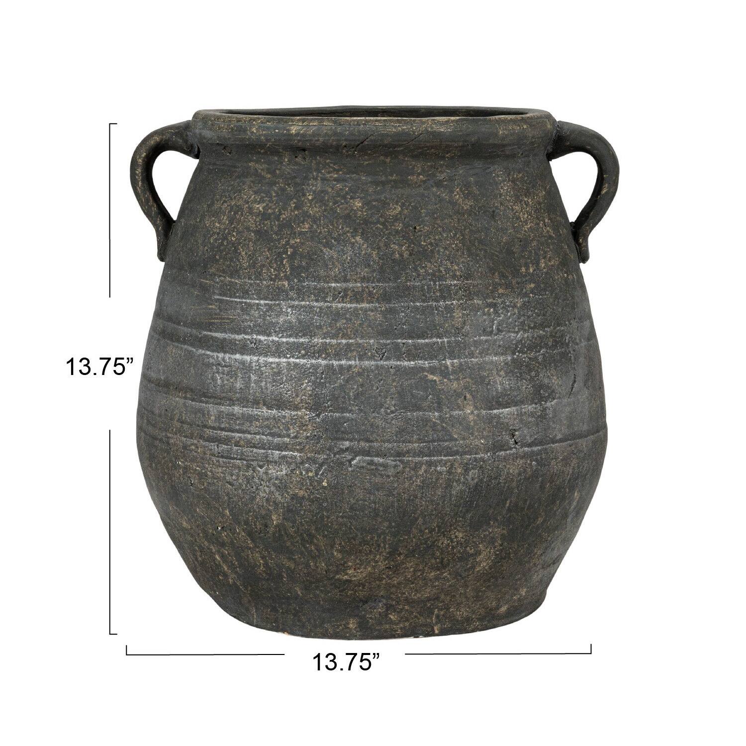 Hello Honey® 13.75" Whitewashed Terra Cotta Urn