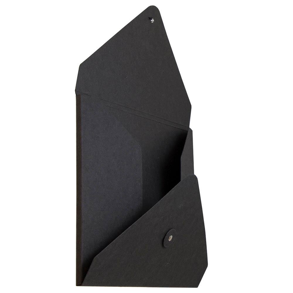 JAM Paper Black 9.5&#x22; x 12&#x22; Button &#x26; String Tie Kraft Portfolio