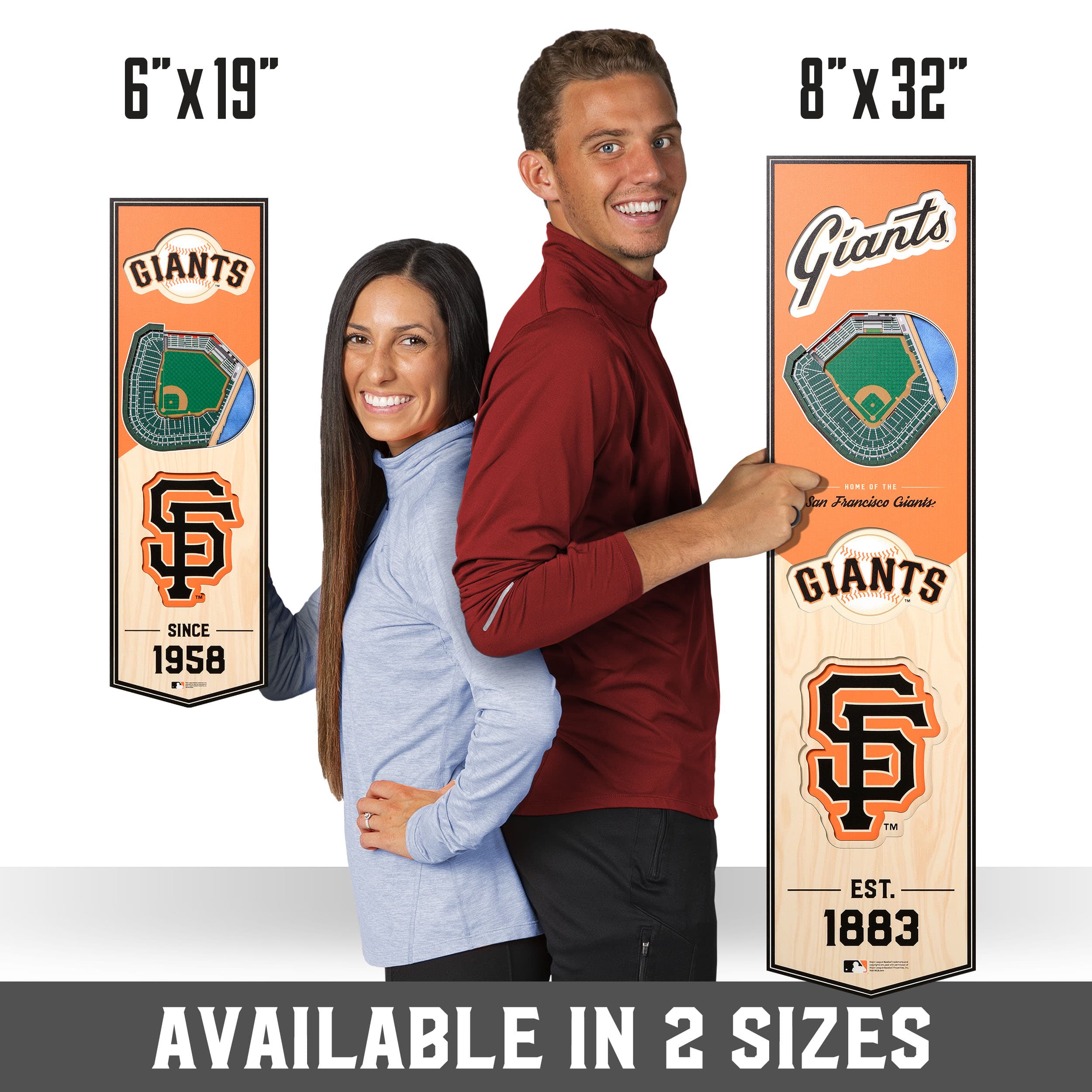 8 x 32 MLB San Francisco Giants 3D Stadium Banner