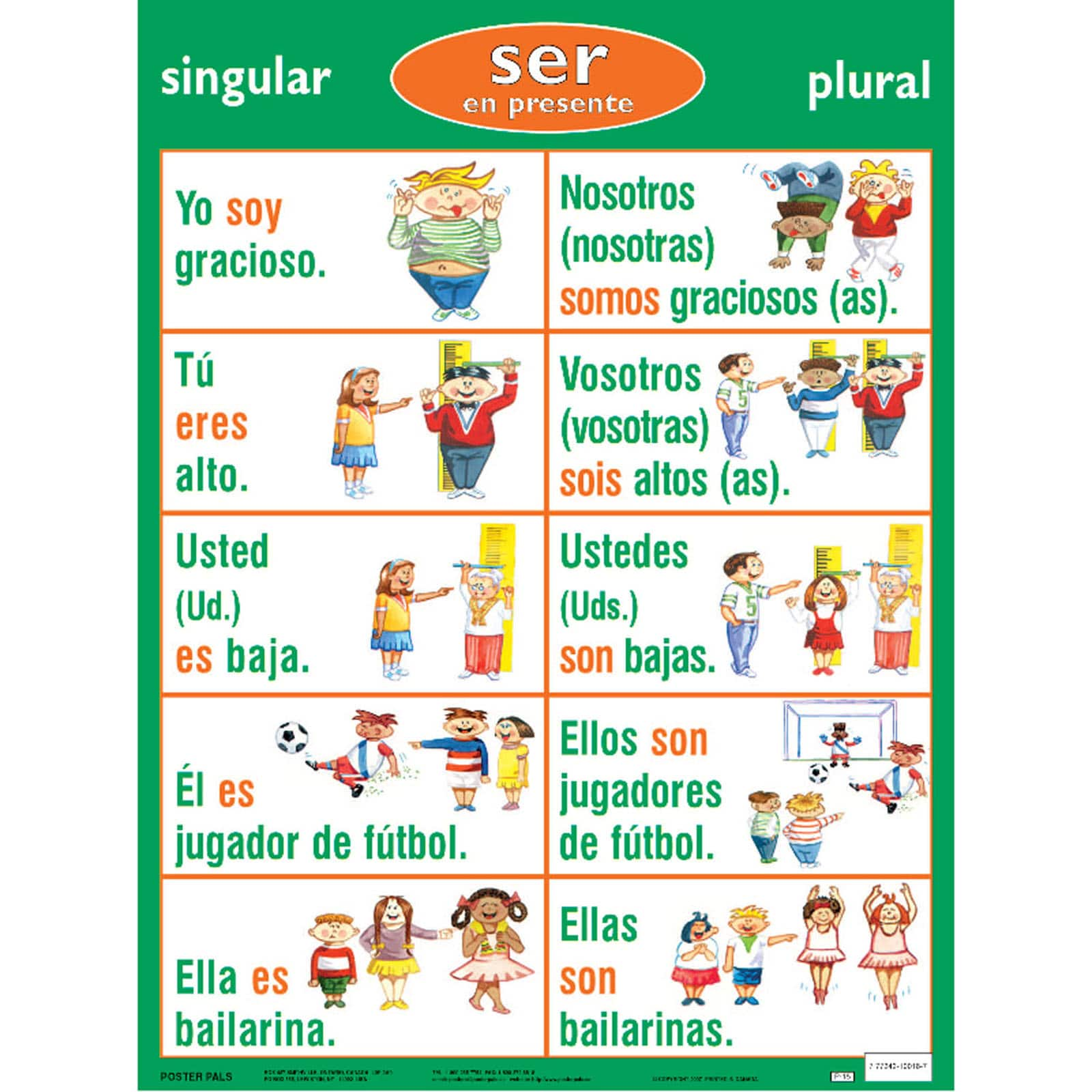 Poster Pals&#xAE; Spanish Verb Posters, 7ct.