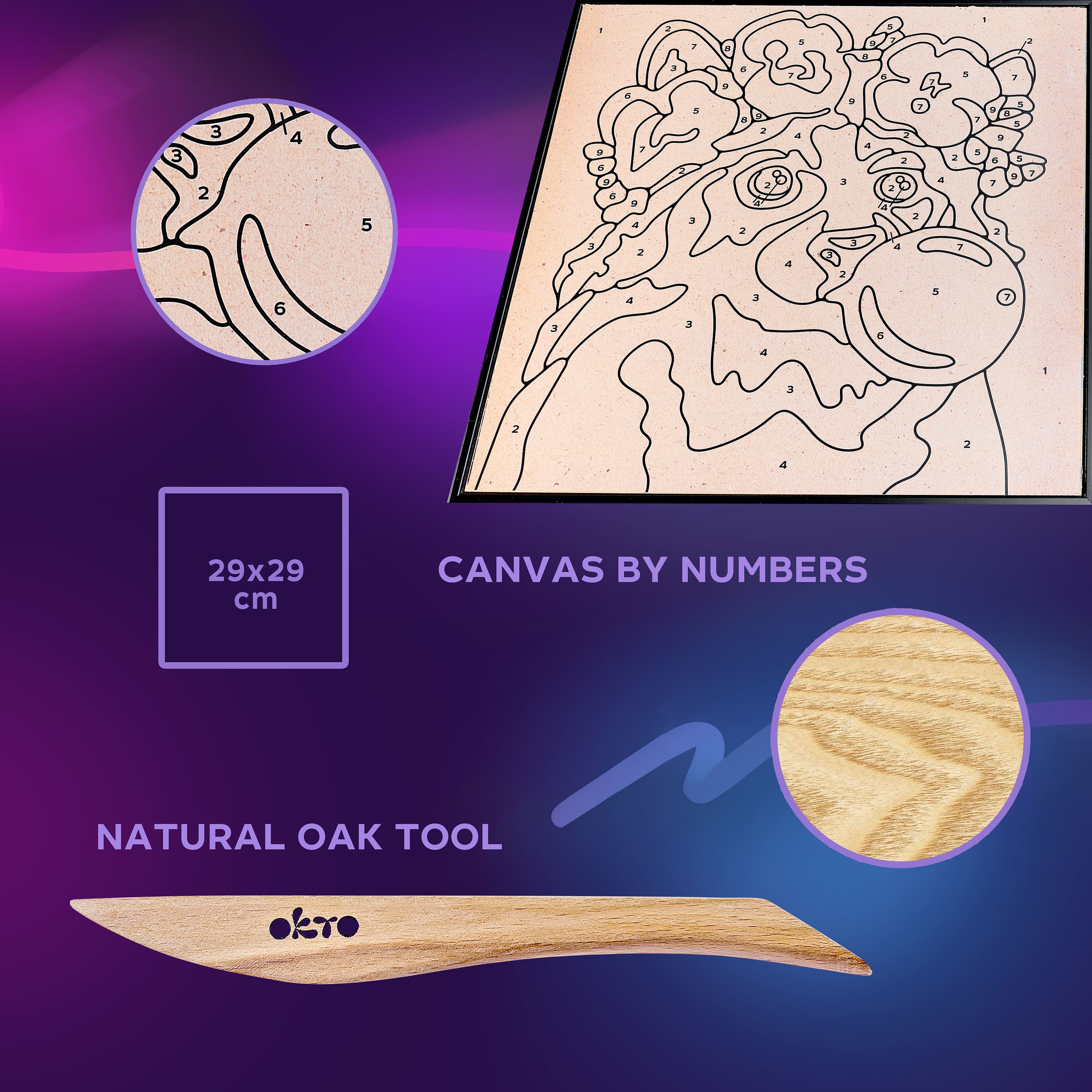 OKTO Raccoon Clay by Numbers Kit