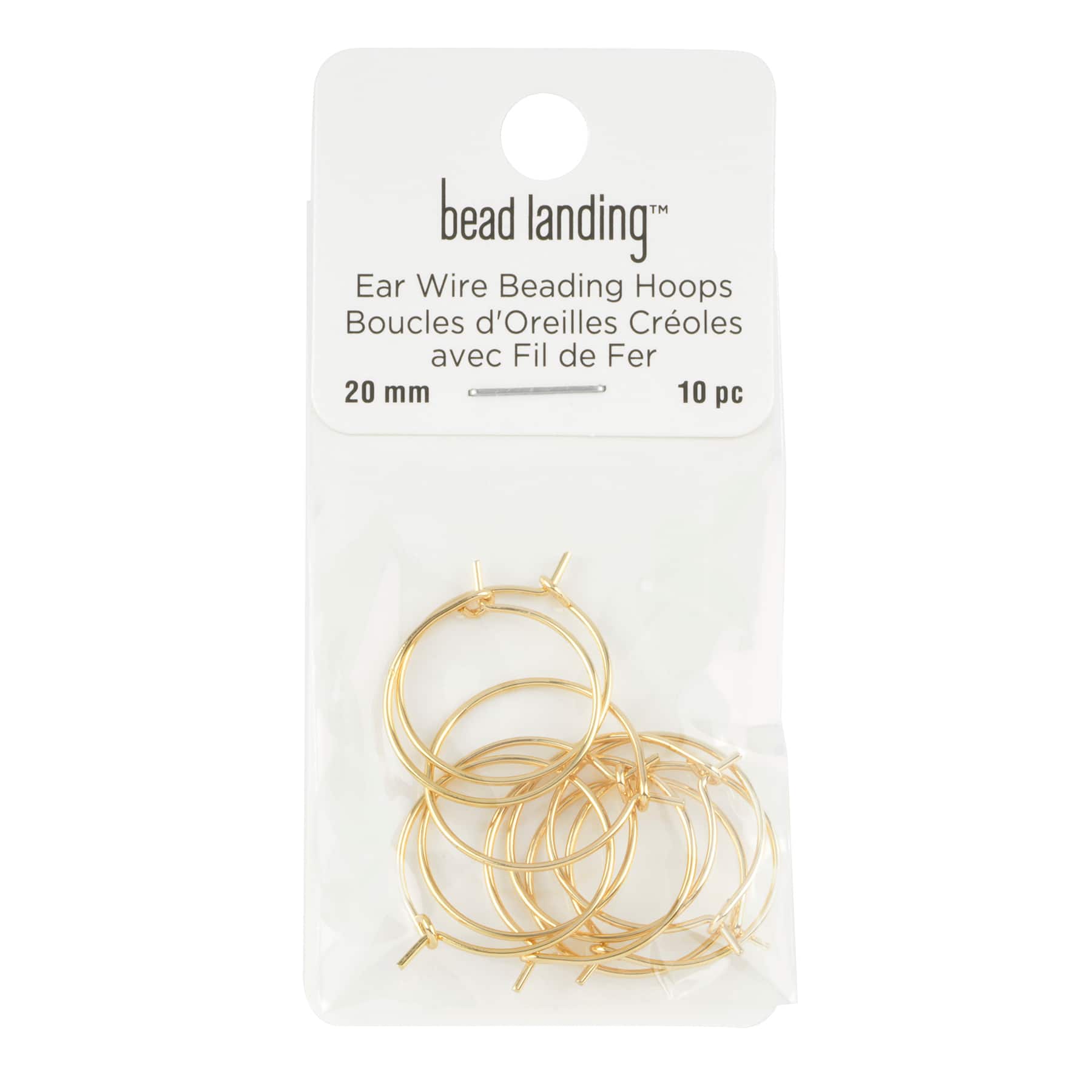 20mm Ear Wire Beading Hoops, 10ct. by Bead Landing&#x2122;