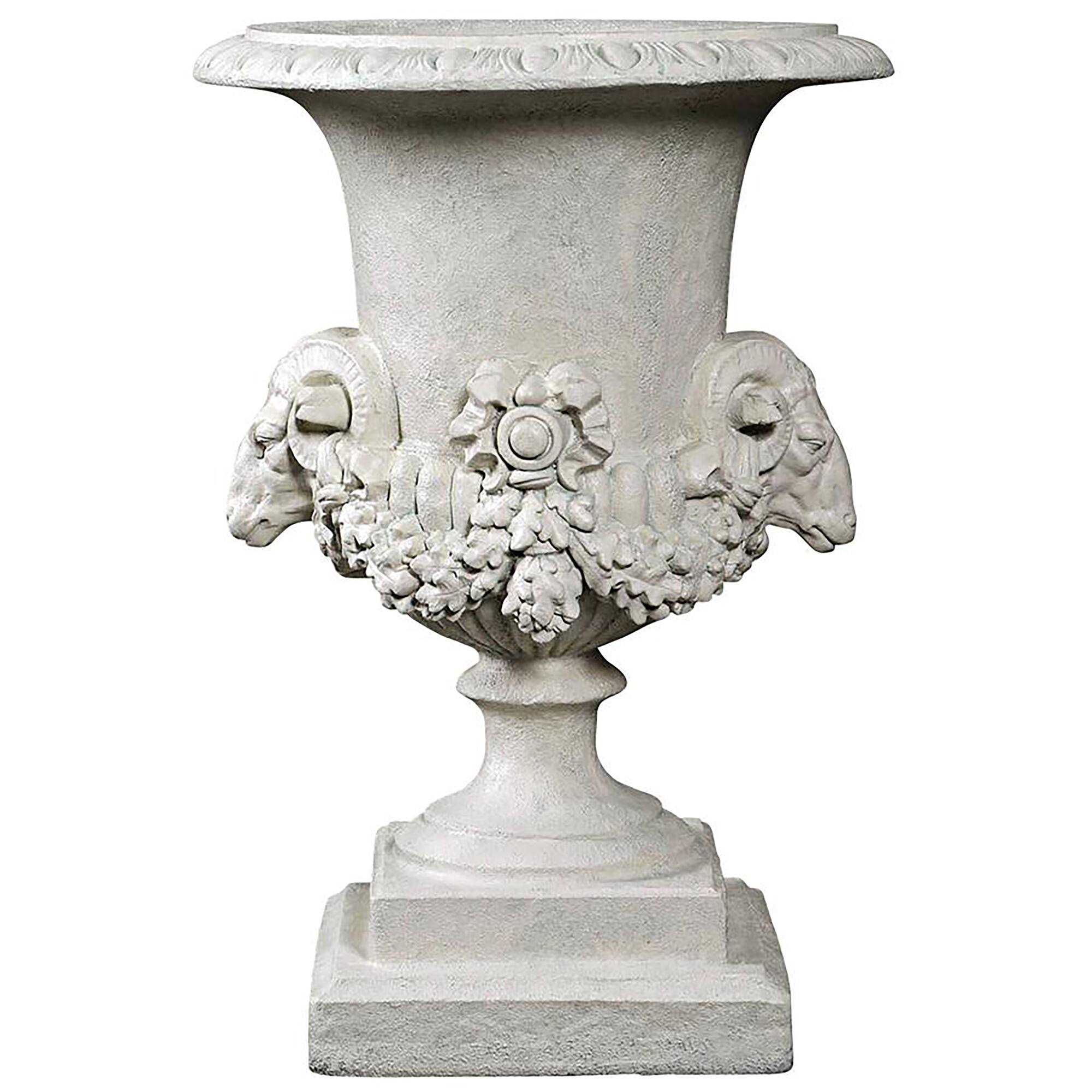 Design Toscano&#xAE; 28&#x22; Hermes Ram&#x27;s Head Garden Urn