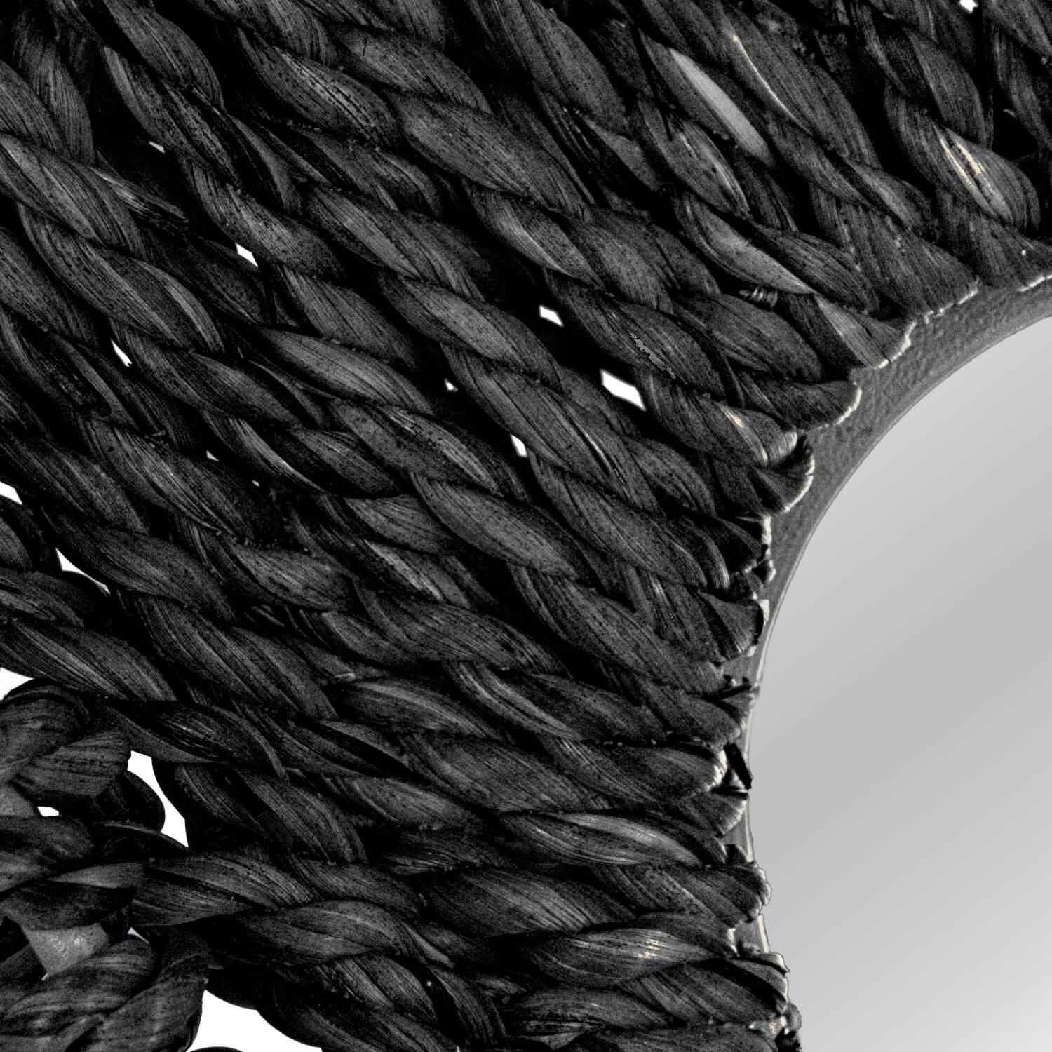 Hello Honey® 37" Black Decorative Cattail Wall Mirror