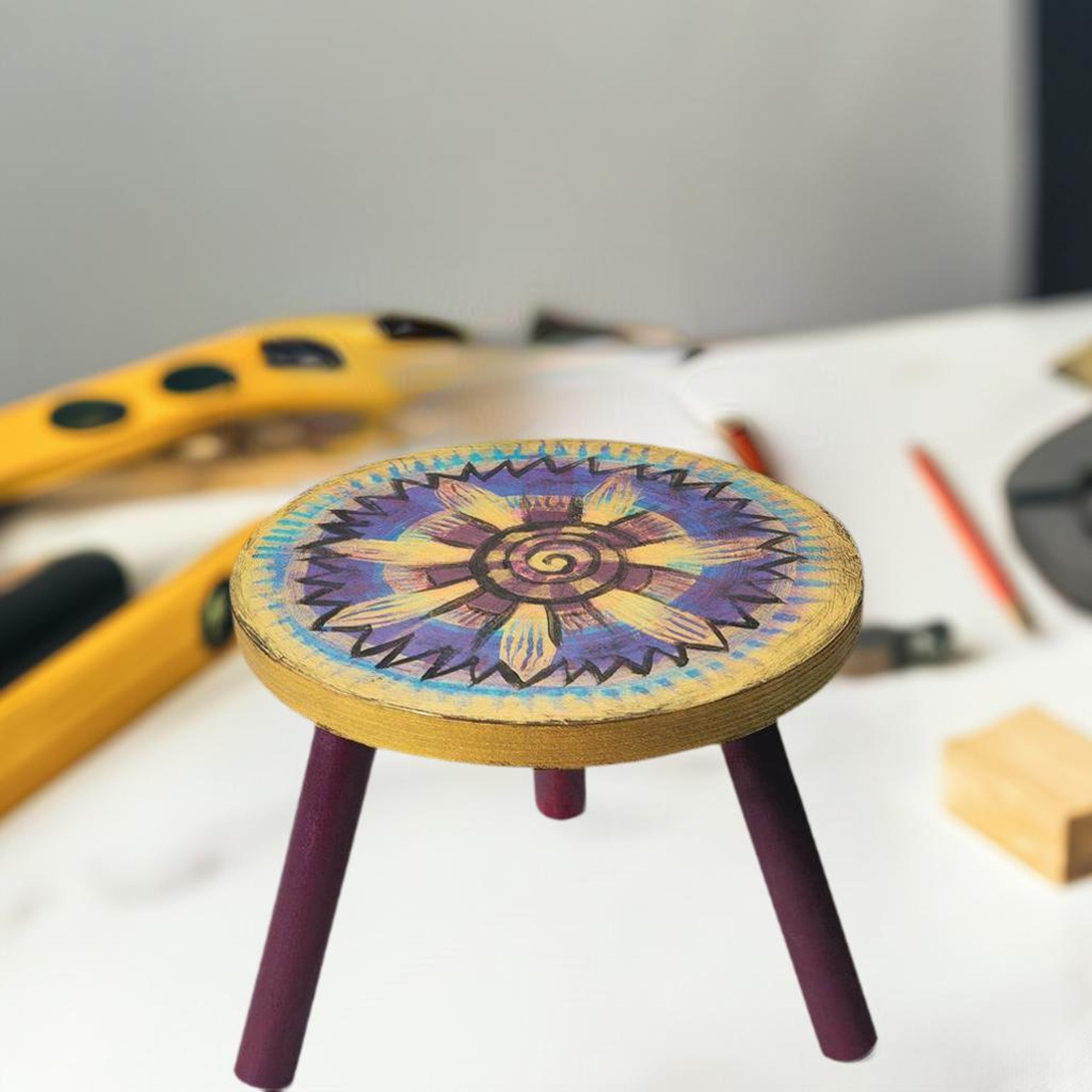 S&S Worldwide® Unfinished Wooden Three-Legged Stool