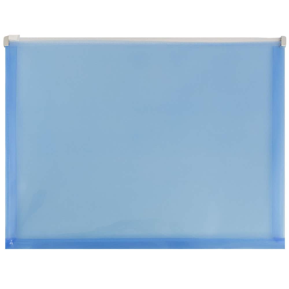JAM Paper 9.75" x 13" Zip Closure Letter Booklet Plastic Envelopes, 12ct.