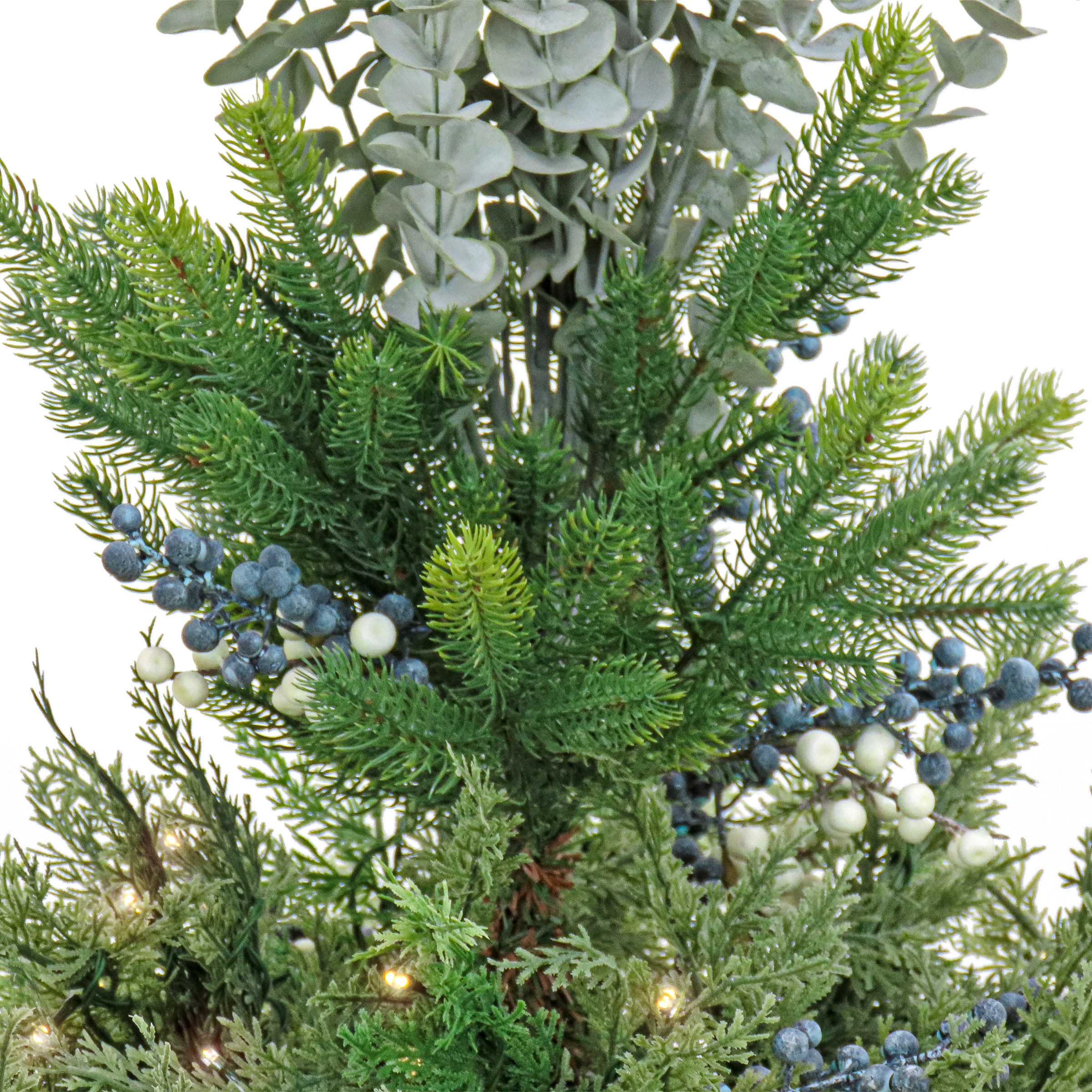 4ft. Green LED Evergreen & Eucalyptus Arrangement in Urn