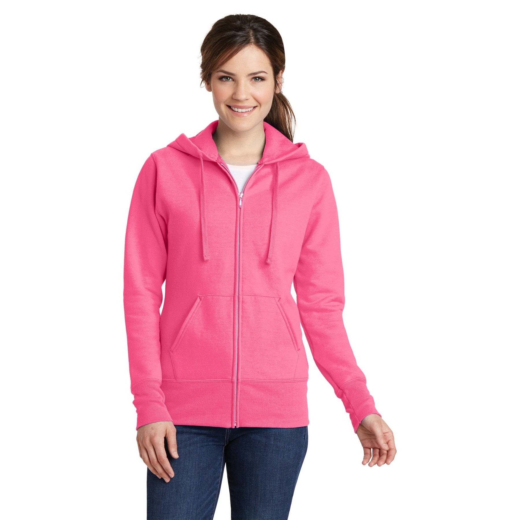 Port &#x26; Company&#xAE; Ladies Core Fleece Full-Zip Hooded Sweatshirt