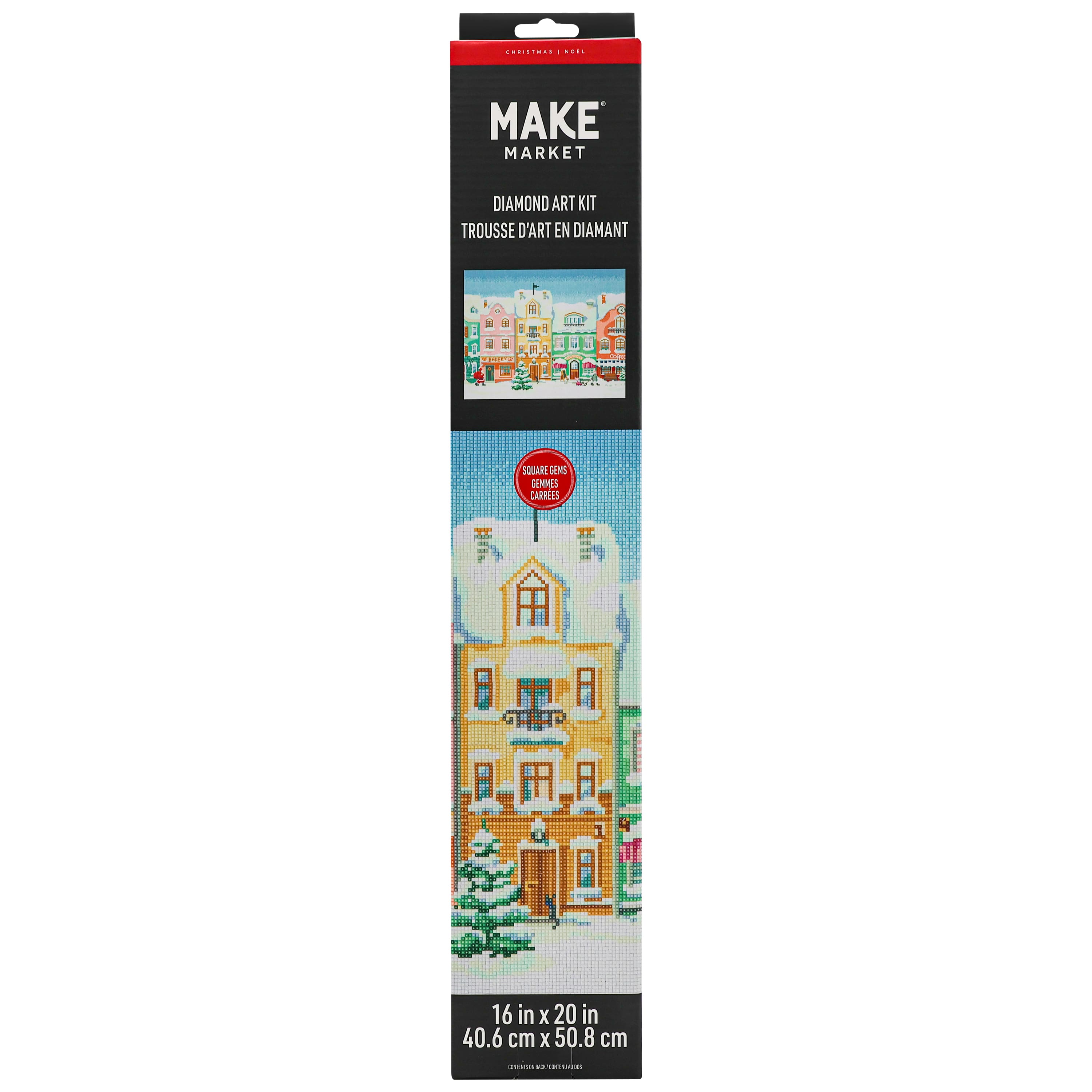 16&#x22; x 20&#x22; Colorful Village Diamond Art Kit by Make Market&#xAE;