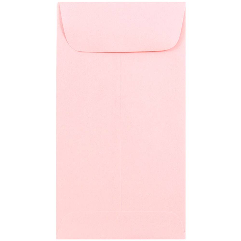 JAM Paper 3.5" x 6.5" Baby Pink Pastel Coin Business Envelopes, 50ct