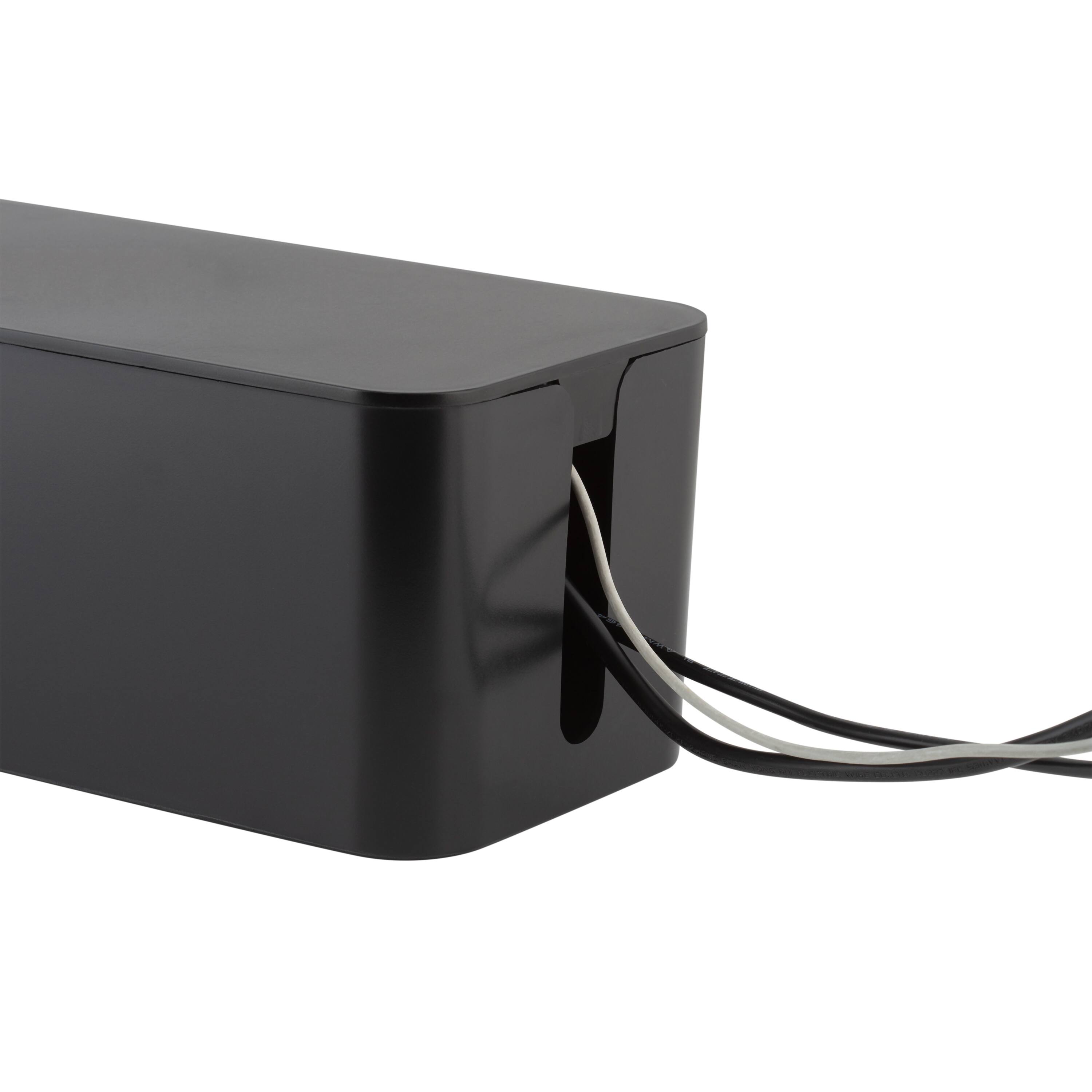Simplify Black Cable Organizer Boxes, 2ct.