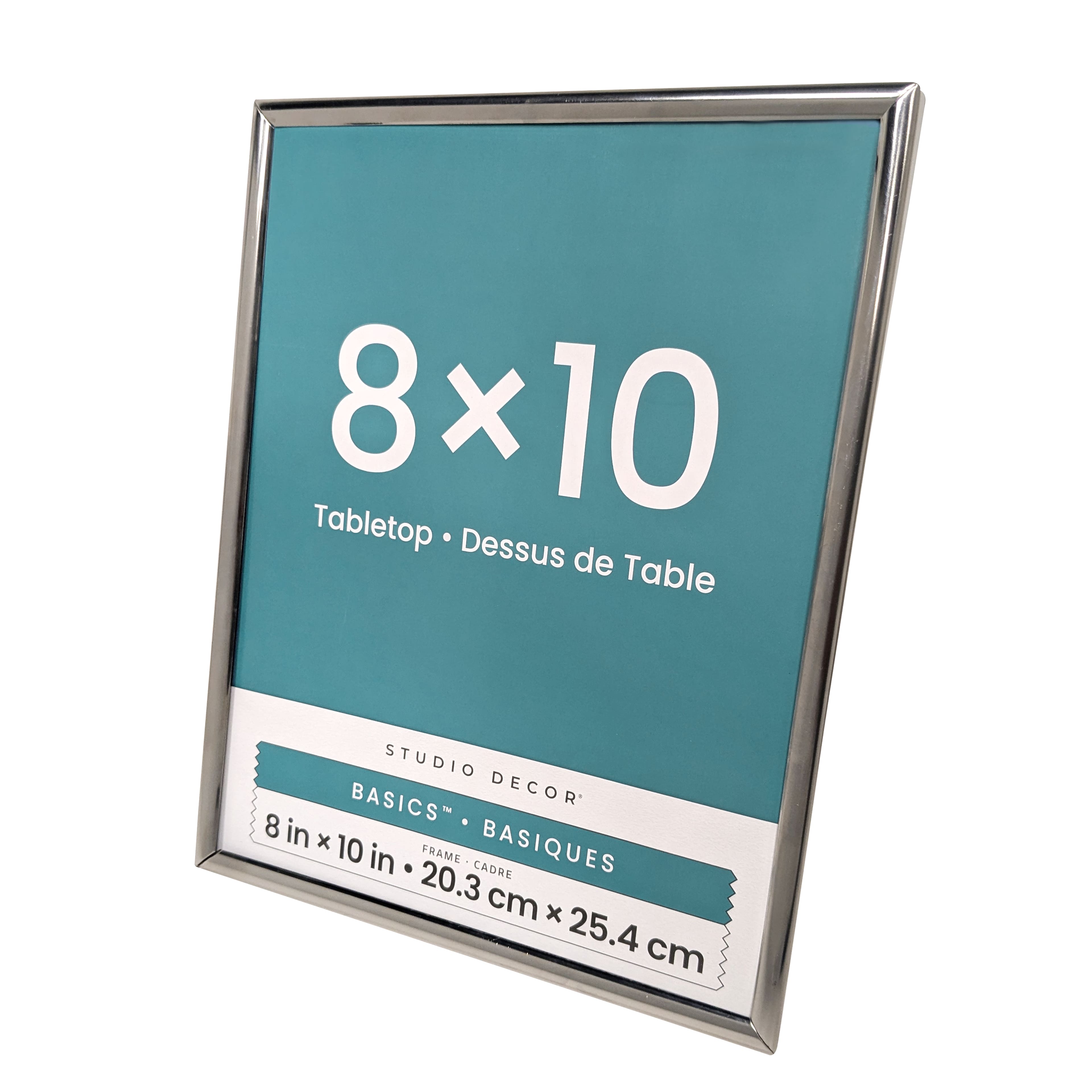 Basics&#x2122; 8&#x22; x 10&#x22; Silver Rounded Metal Frame by Studio D&#xE9;cor&#xAE;