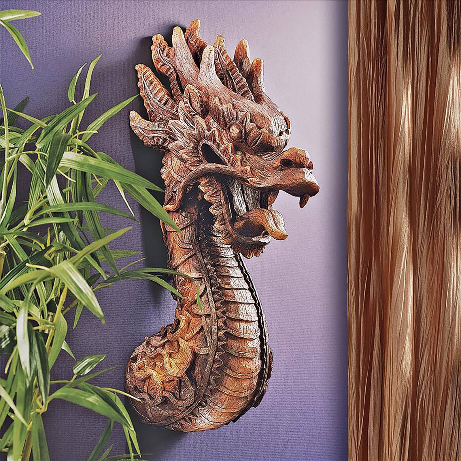Design Toscano 18.5" The Fire Dragon Wall Sculpture
