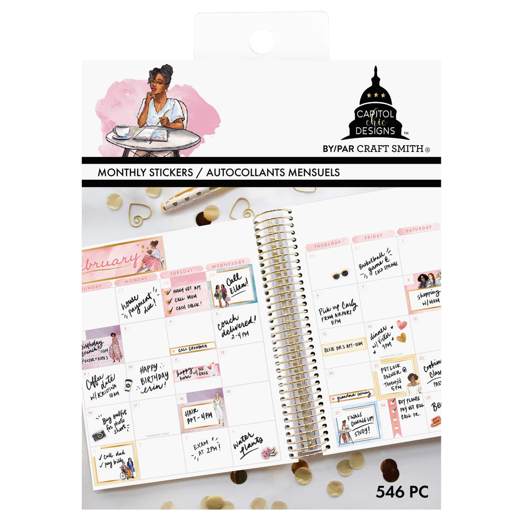 Shop for the Capitol Chic Designs™ Monthly Pastel Mini Flat Stickers at Michaels