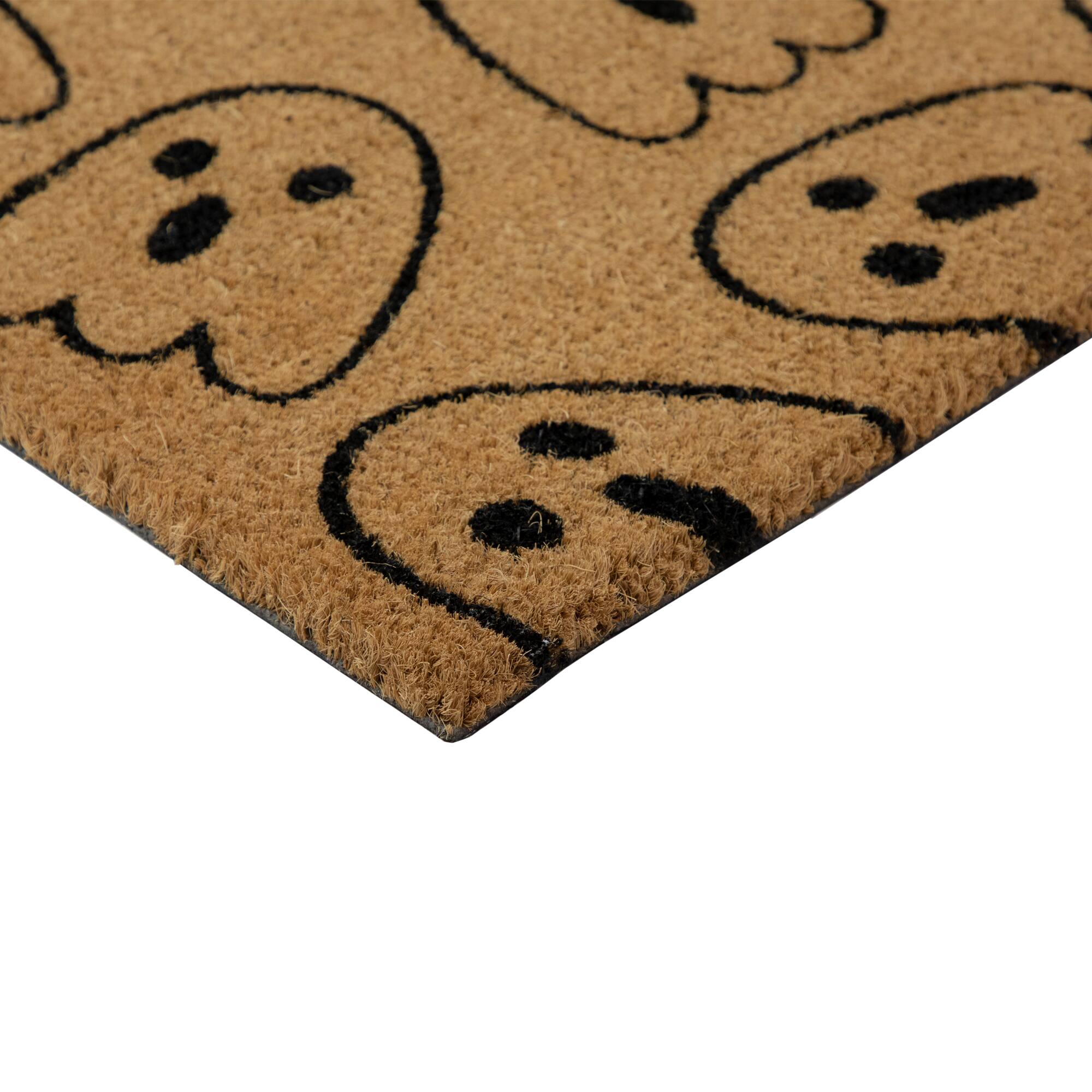 Natural Coir Boo with Ghosts Halloween Doormat
