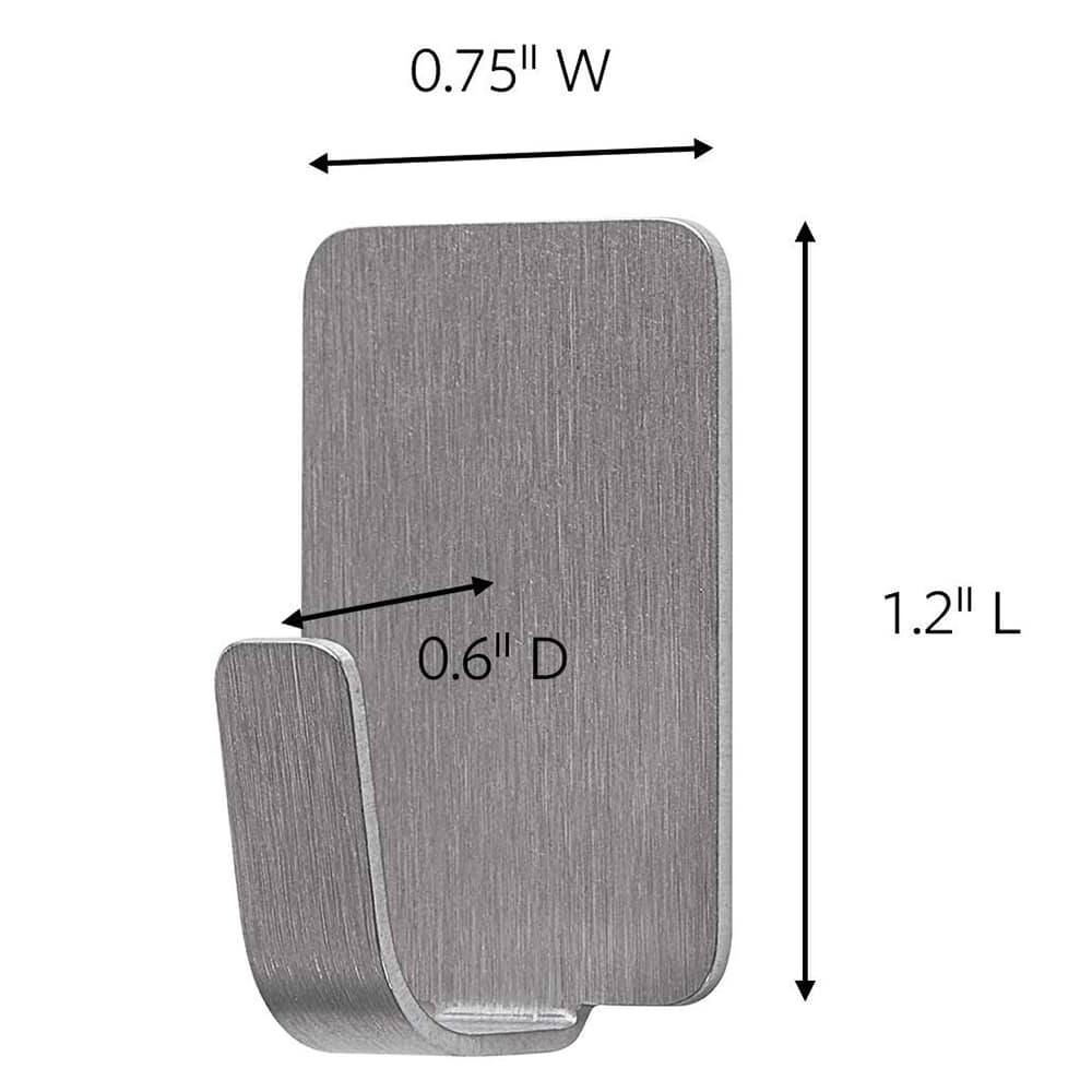 Command™ Small Decorative Metal Hooks, Stainless Steel