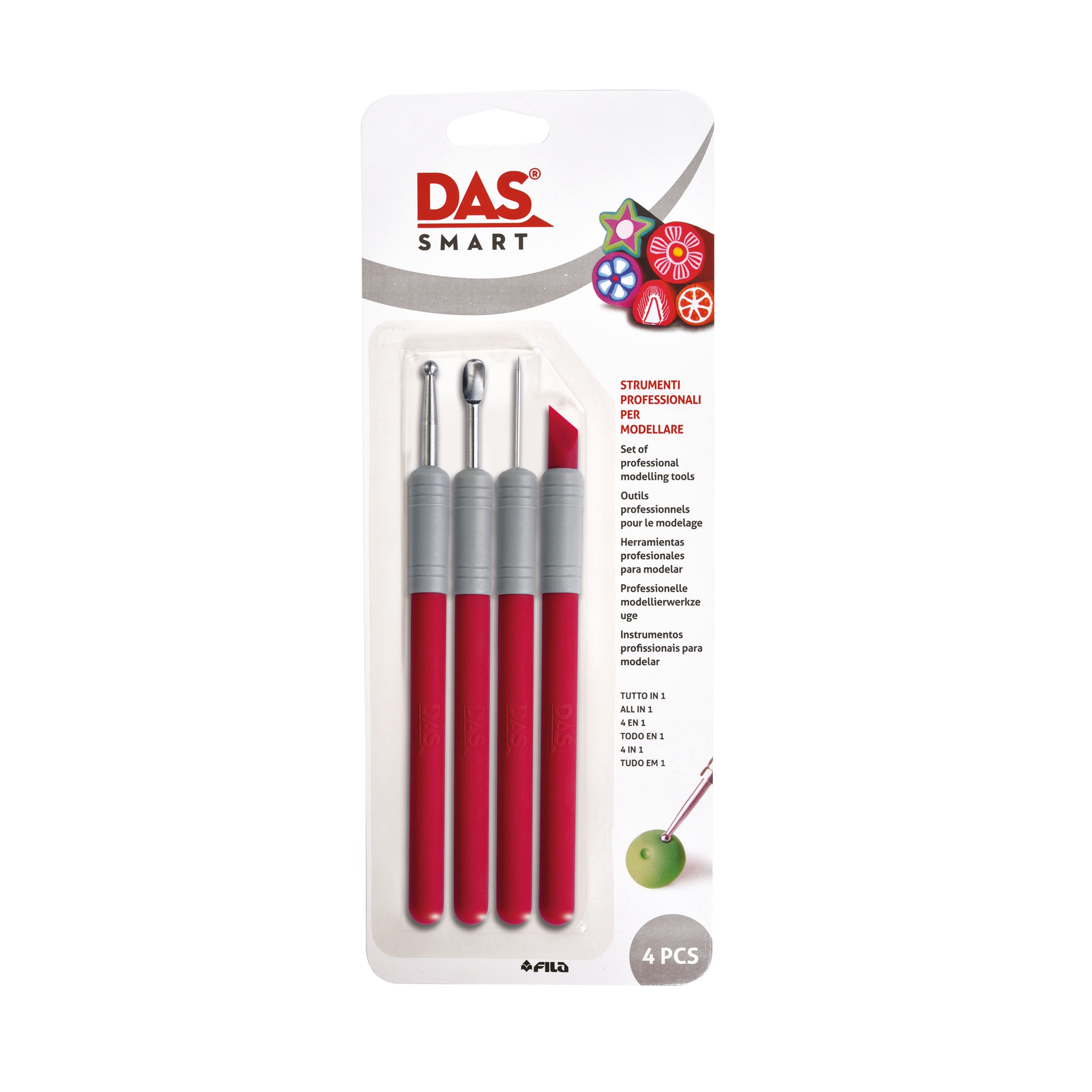 DAS&#xAE; Smart 4-Piece Professional Clay Tool Set