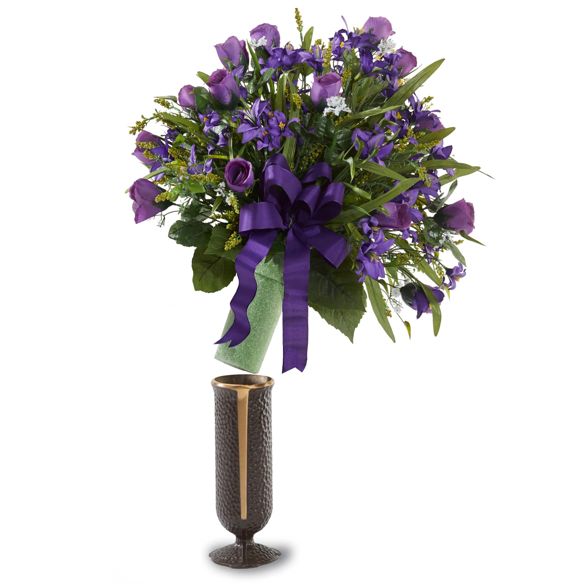 24 Pack: FloraCraft&#xAE; FloraF&#x14D;M&#xAE; Green Memorial Vase Foam Insert