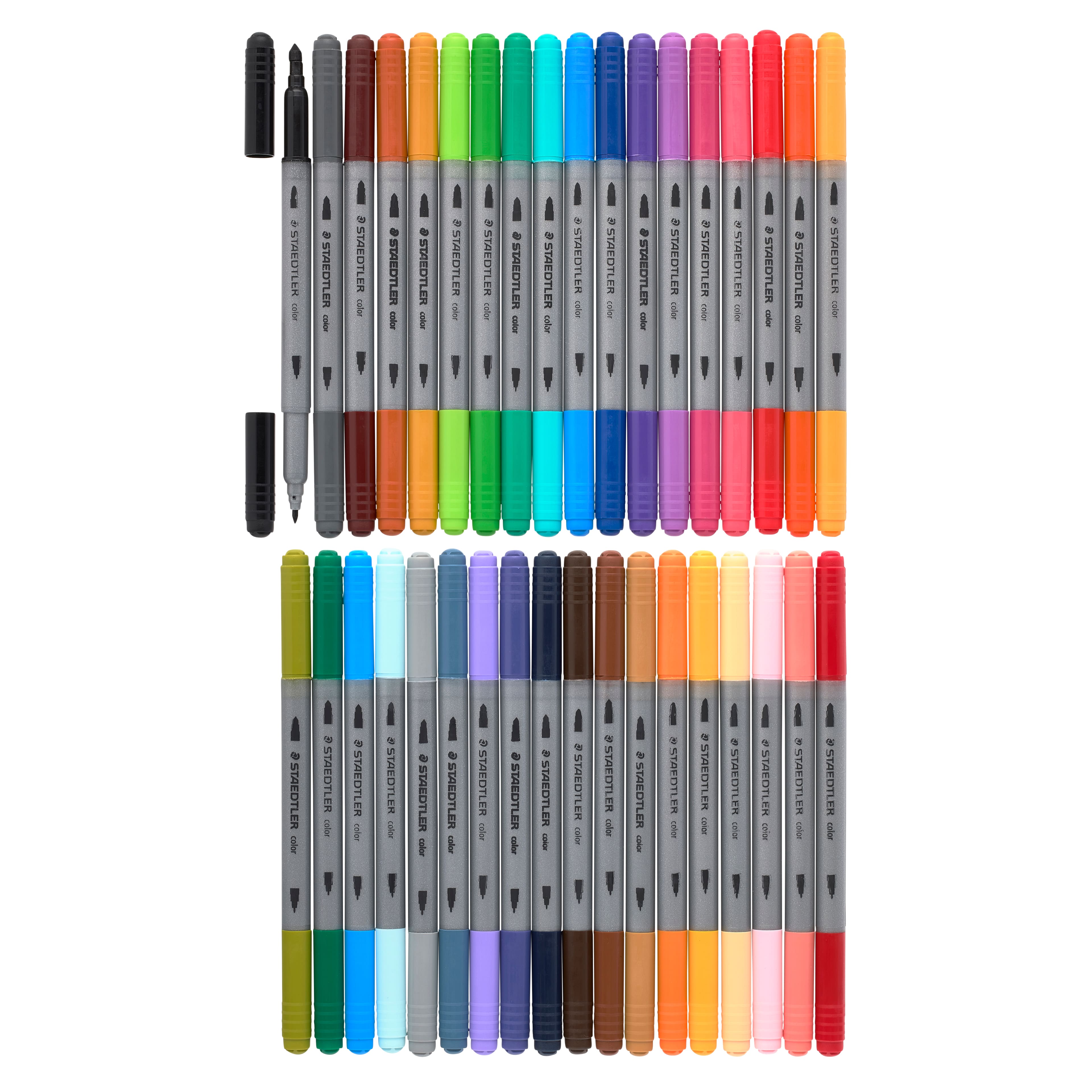 36pk Staedtler Twin Tip Permanent Paint Markers Brush Pens Set