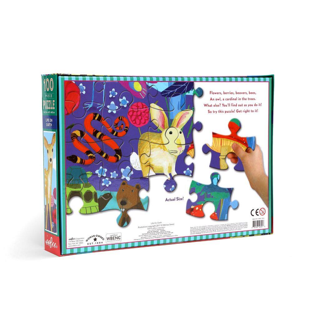 eeBoo Life on Earth 100 Piece Puzzle